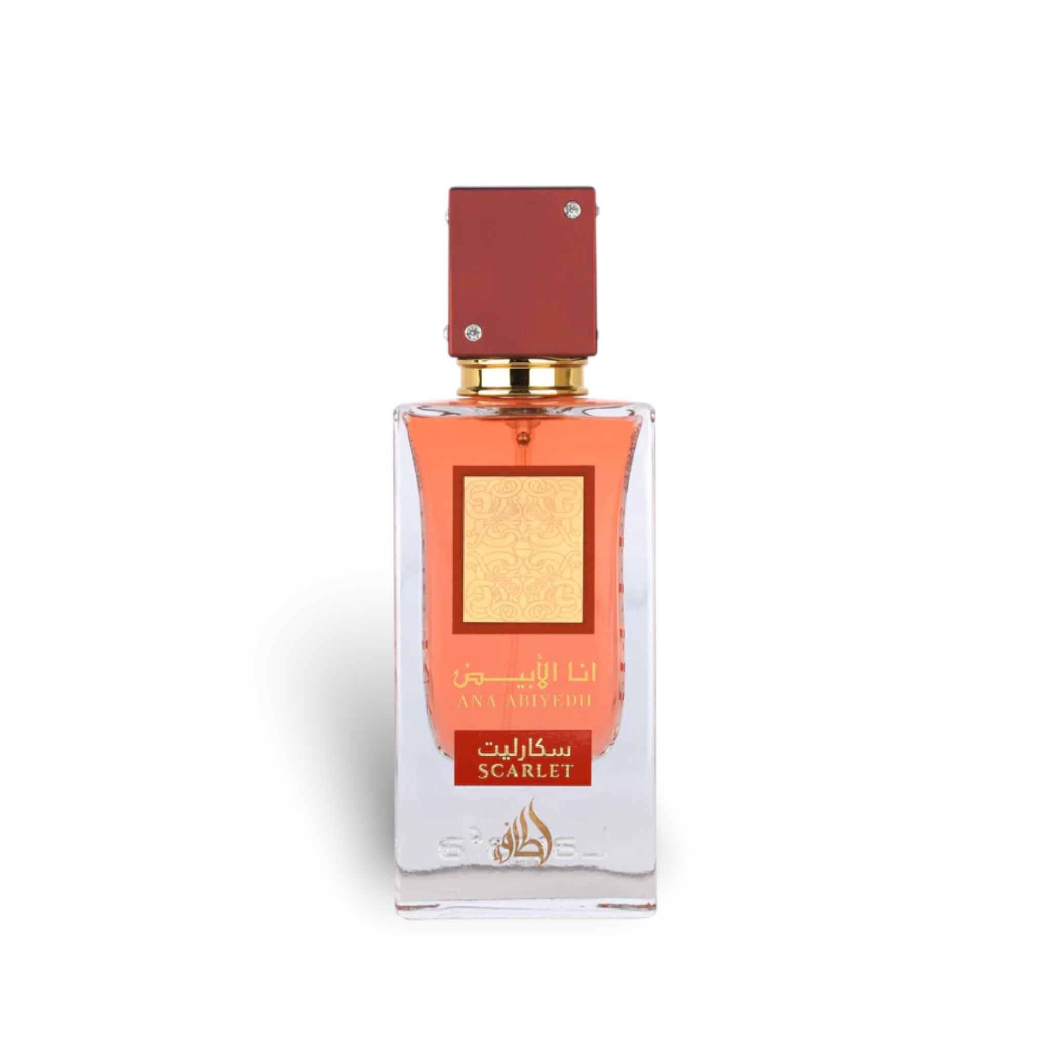 Ana Abiyedh Scarlet (I am White) 60ml Eau de Parfum by Lattafa fragrance packaging front view