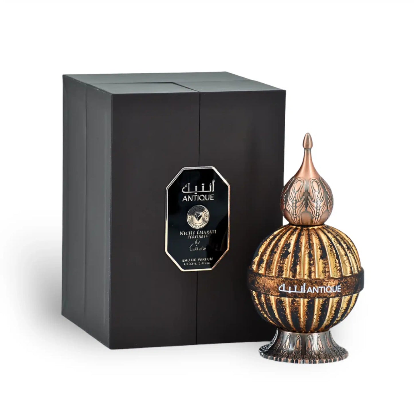 Antique 100ml Eau de Parfum by Niche Emarati fragrance bottle