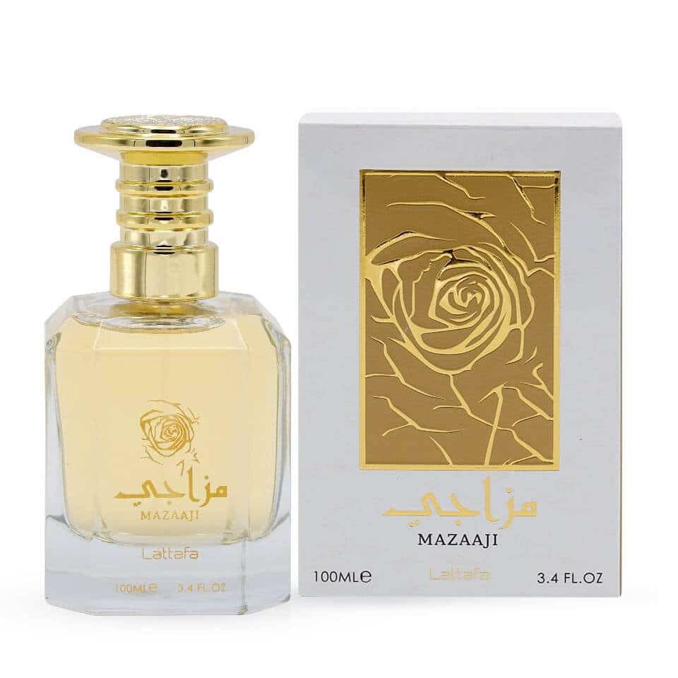 Mazaaji 100ml Eau de Parfum by Lattafa bottle and box