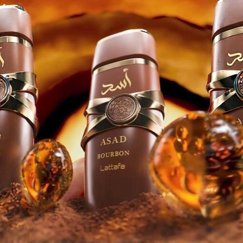 Asad Bourbon 100ml Eau de Parfum by Lattafa fragrance packaging front view