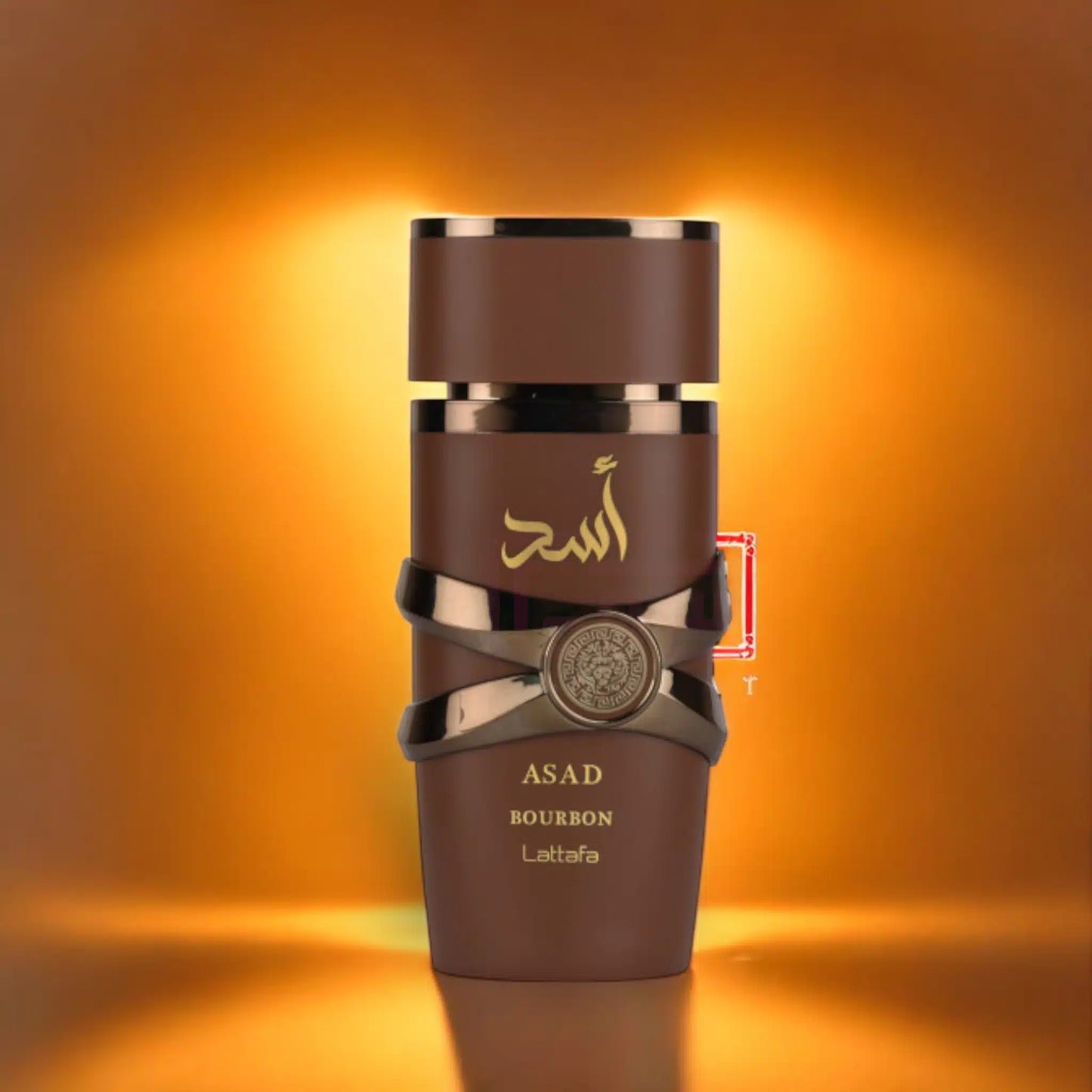 Asad Bourbon 100ml Eau de Parfum by Lattafa bottle and box