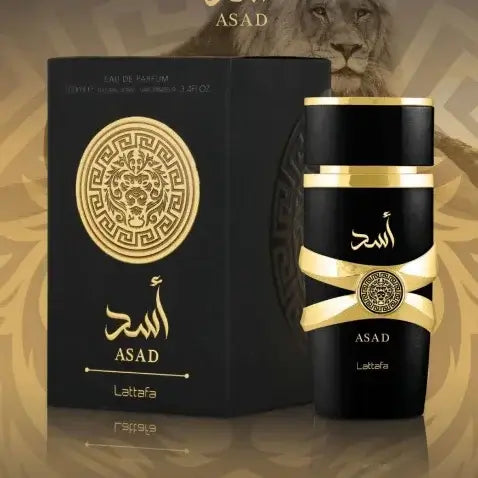 Asad 100ml Eau de Parfum by Lattafa fragrance packaging front view