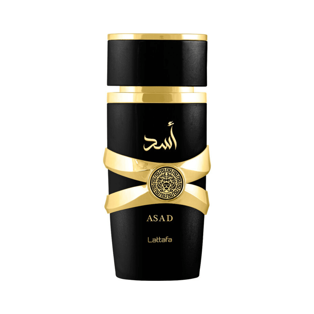 Asad 100ml Eau de Parfum by Lattafa perfume bottle close up