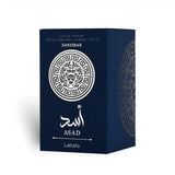 Asad Zanzibar 100ml Eau de Parfum by Lattafa perfume bottle close up