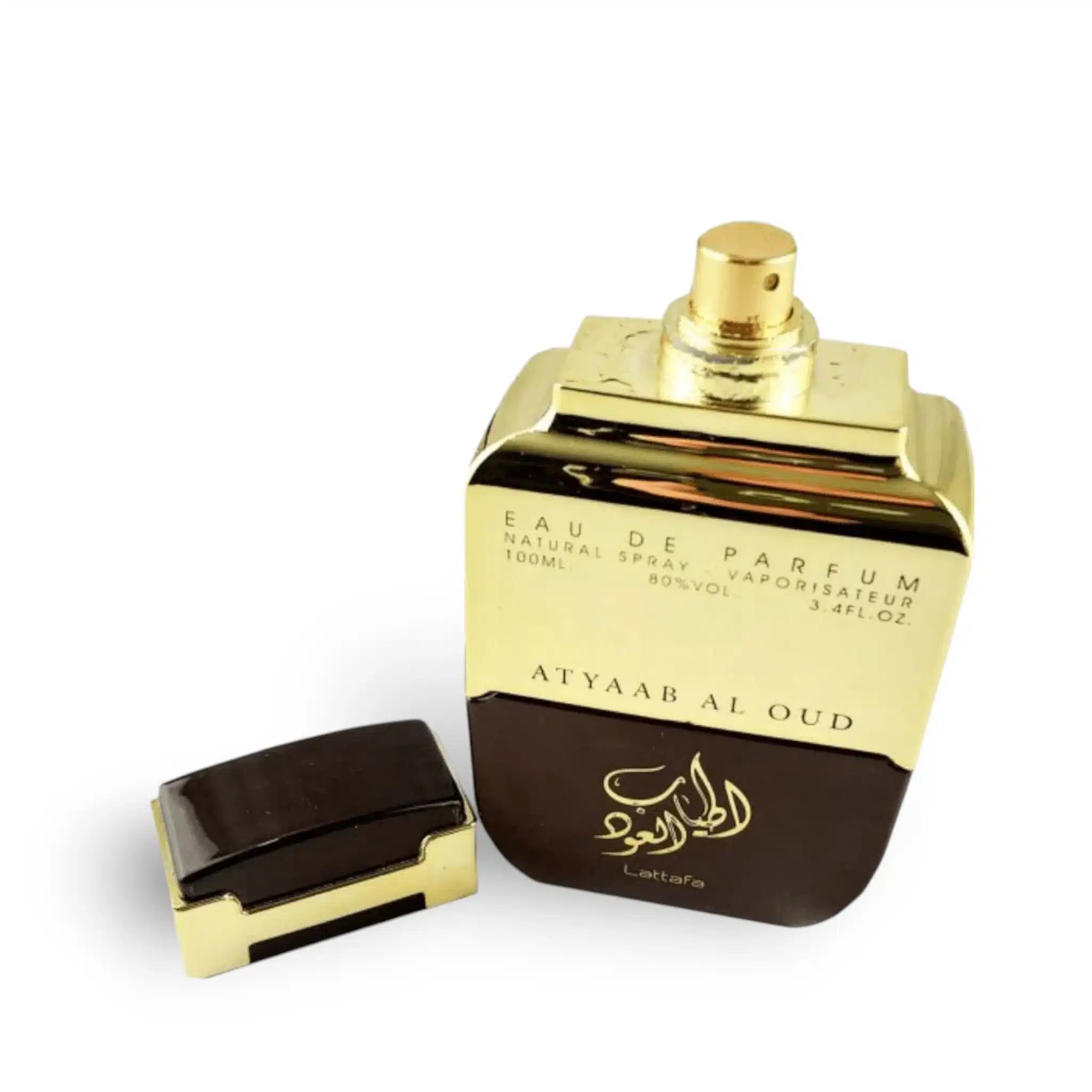 Atyaab Al Oud 100ml Eau de Parfum by Lattafa fragrance packaging front view