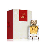 Aura 60ml Eau de Parfum by Lattafa bottle and box
