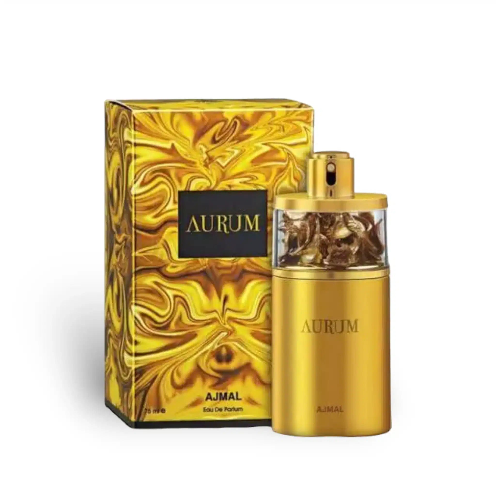 Aurum 75ml Eau de Parfum by Ajmal fragrance packaging front view
