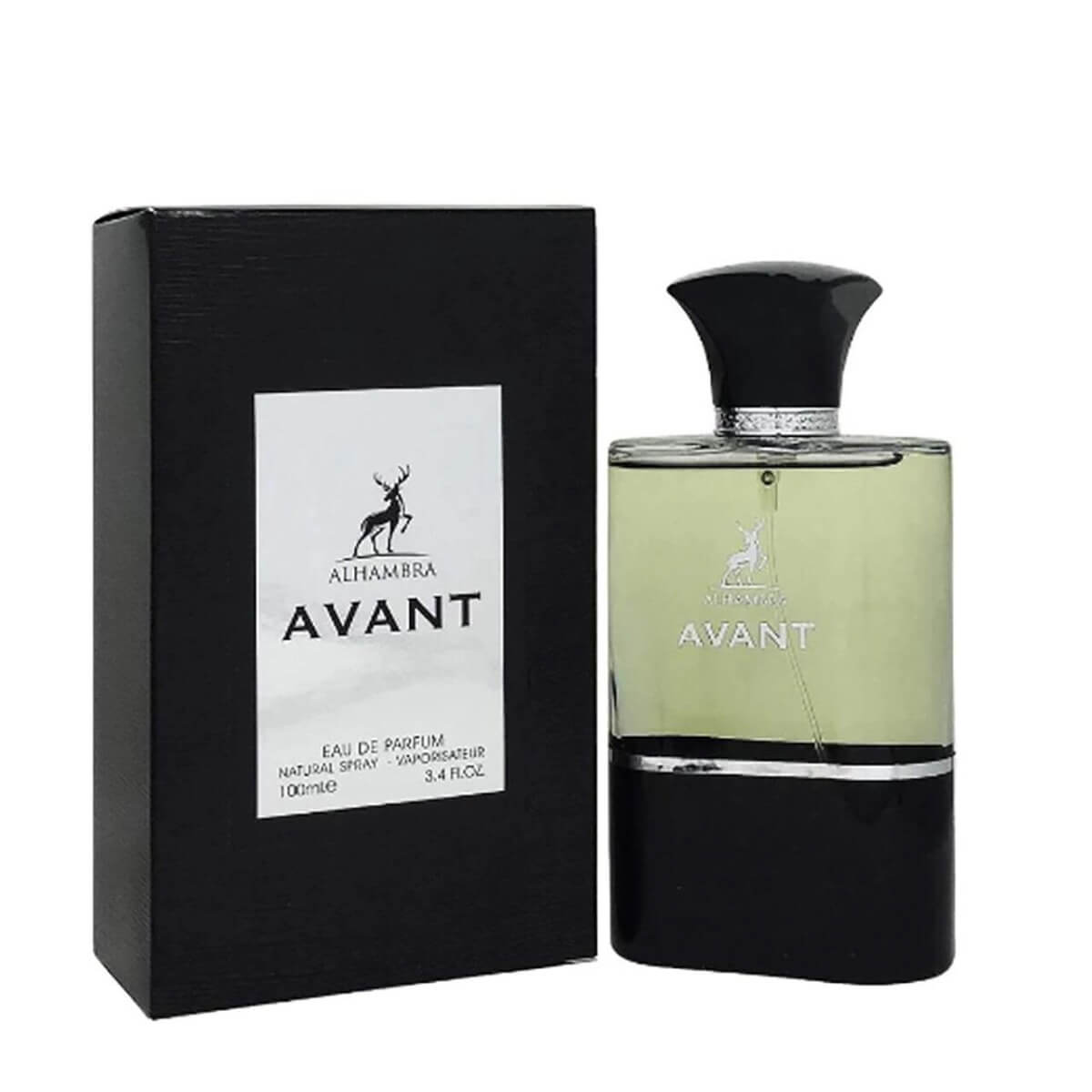 Avant 100ml Eau de Parfum by Maison Alhambra bottle and box