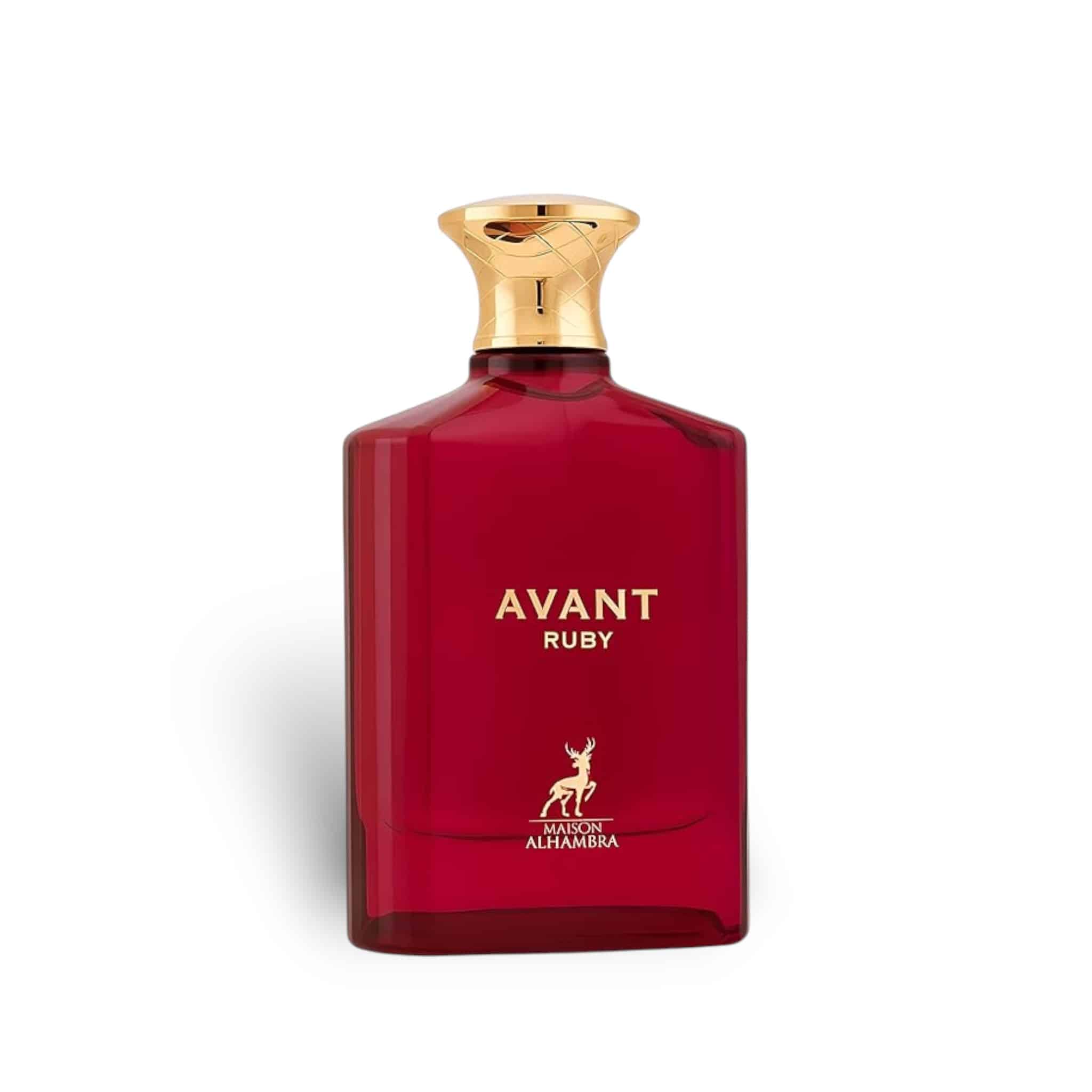 Avant Ruby 100ml Eau de Parfum by Maison Alhambra fragrance packaging front view
