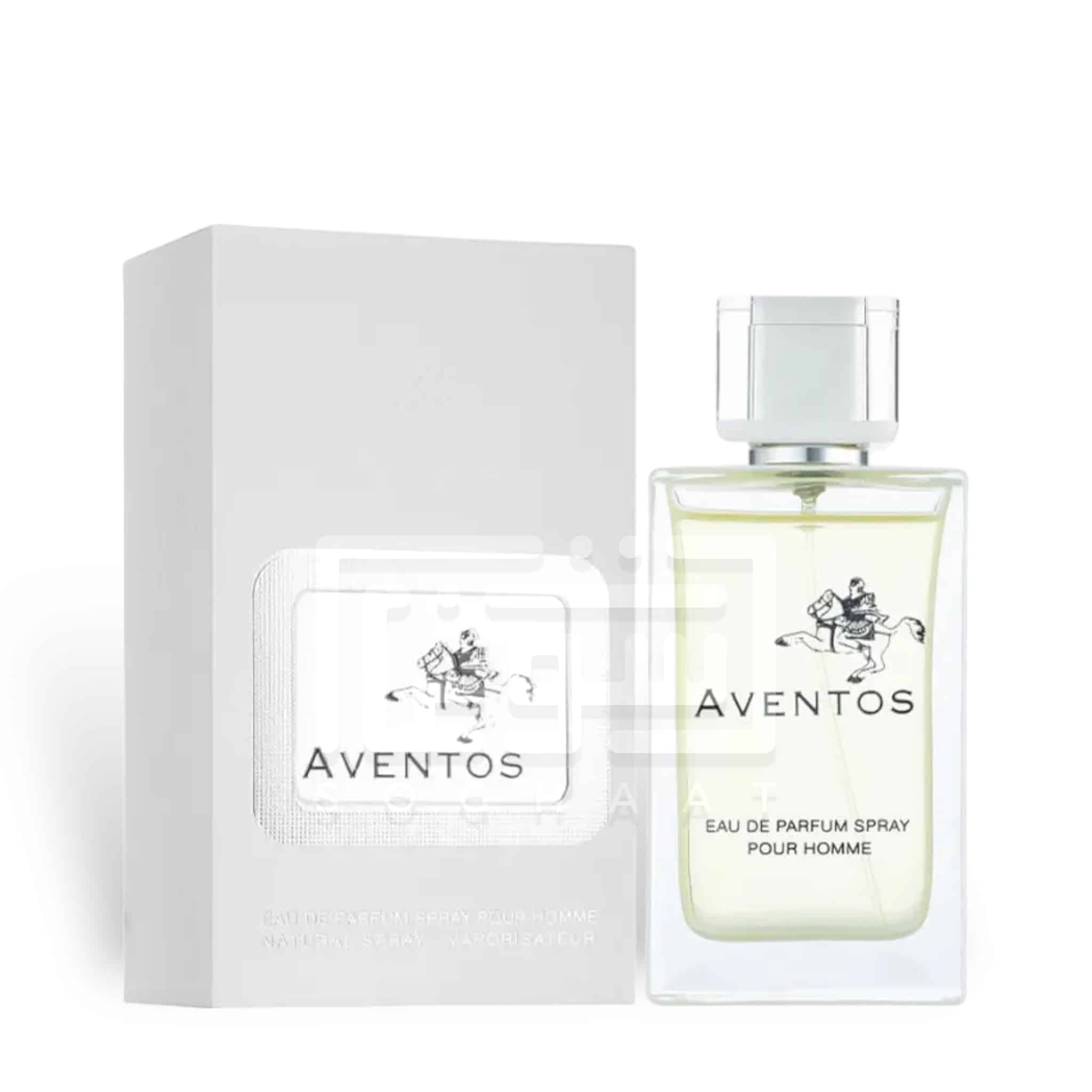 Aventos 100ml Eau de Parfum by Fragrance World bottle and box