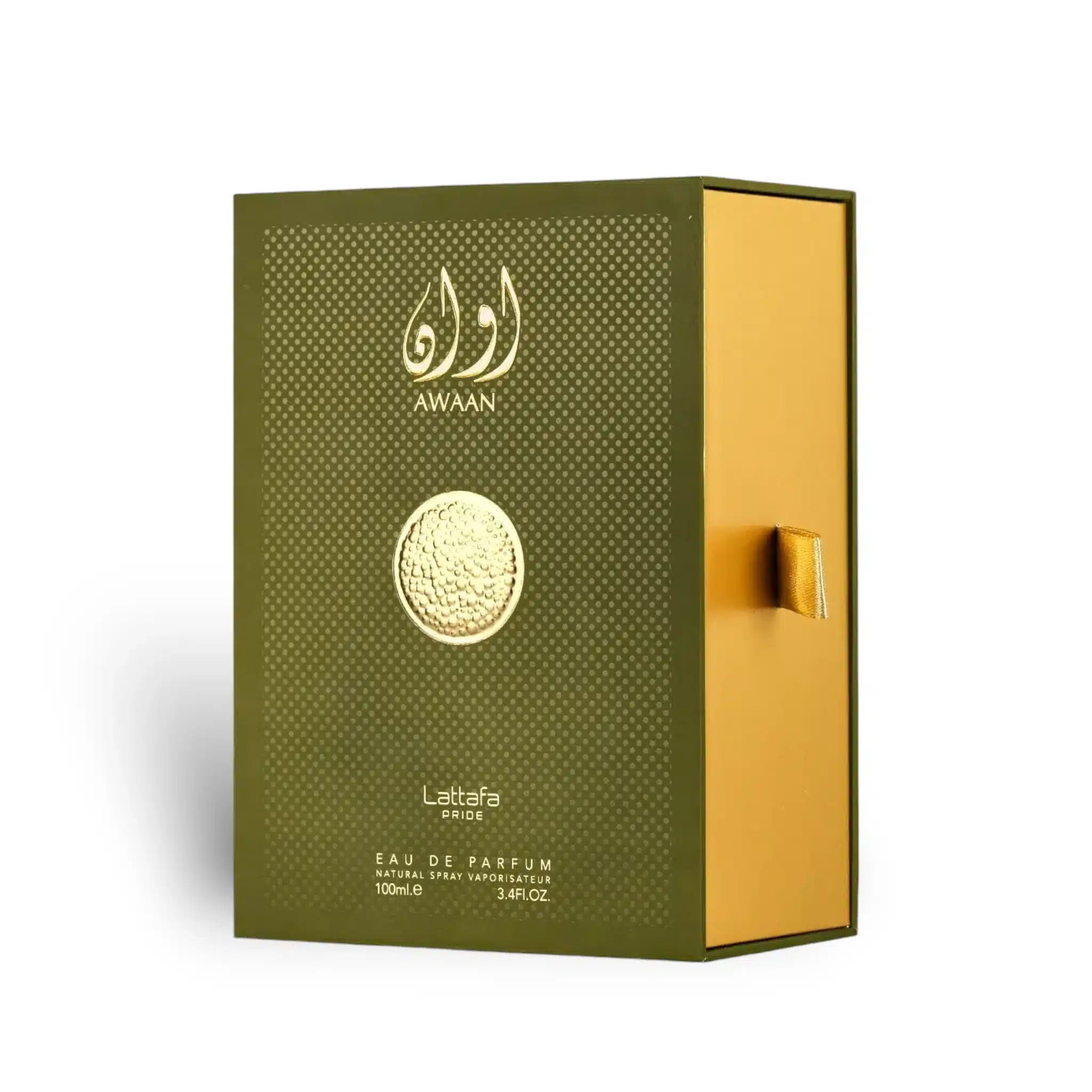 Awaan 100ml Eau de Parfum by Lattafa Pride fragrance bottle