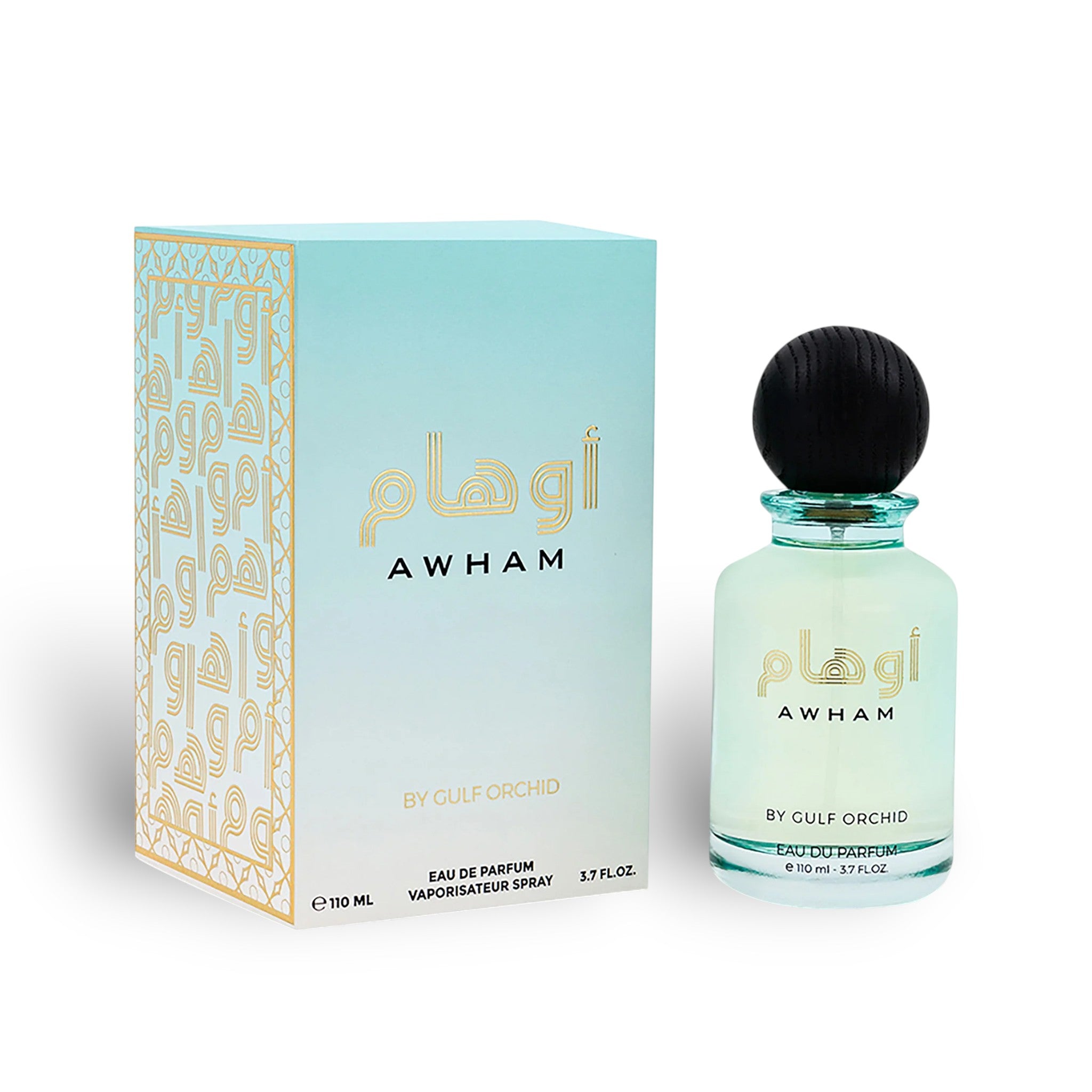Awham 110ml Eau de Parfum by Gulf Orchid bottle and box