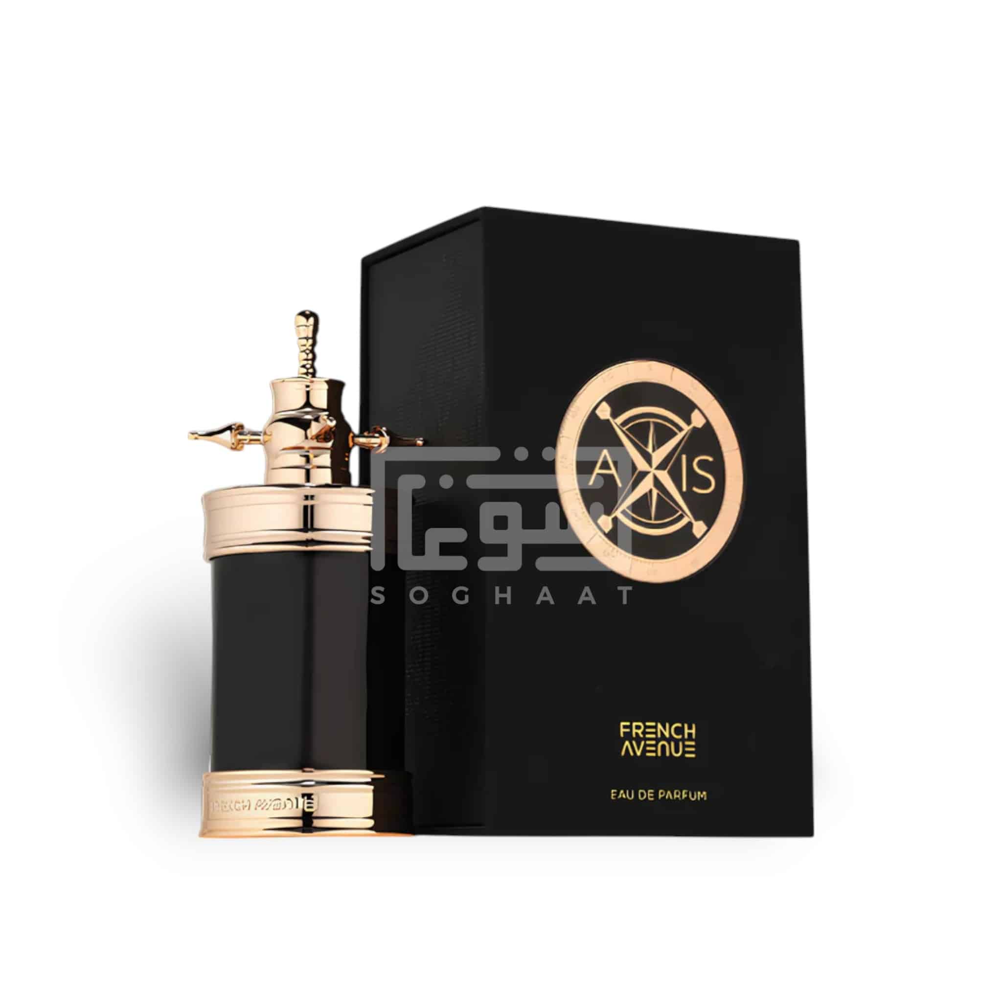 Axis 100ml Eau de Parfum by French Avenue bottle and box