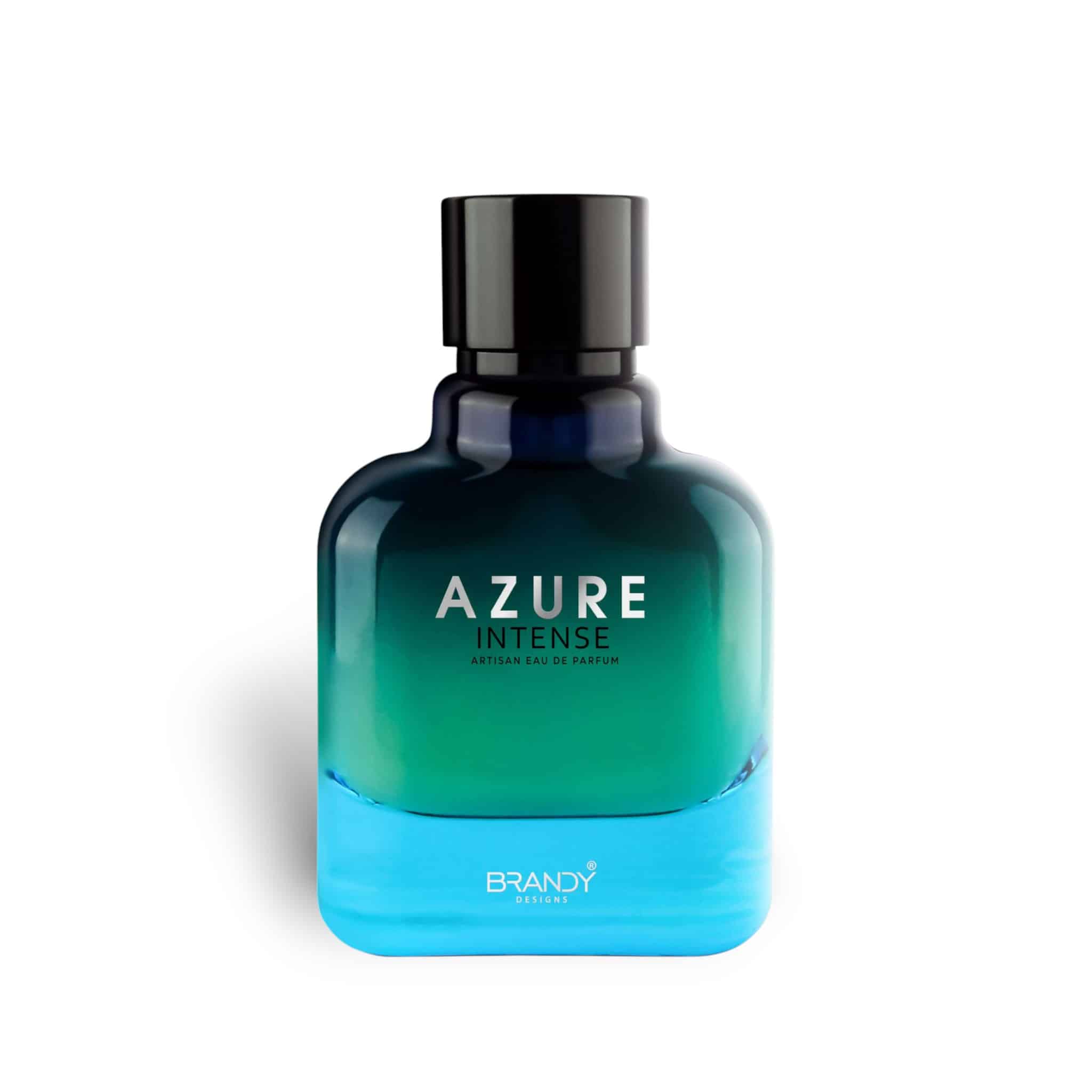 Azure Intense 100ml Eau de Parfum by Brandy Designs fragrance packaging front view