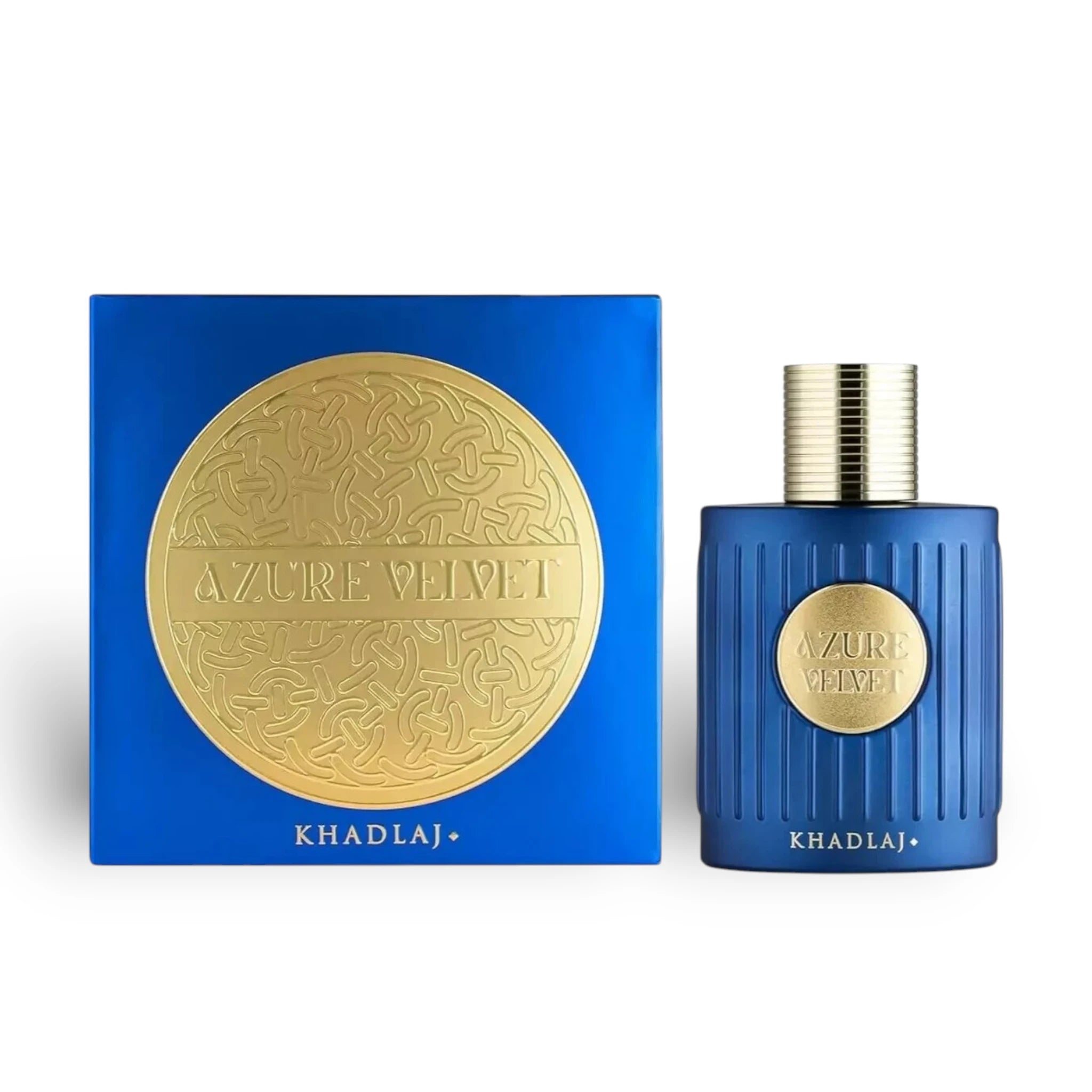 Azure Velvet 100ml Extrait de Parfum by Khadlaj bottle and box
