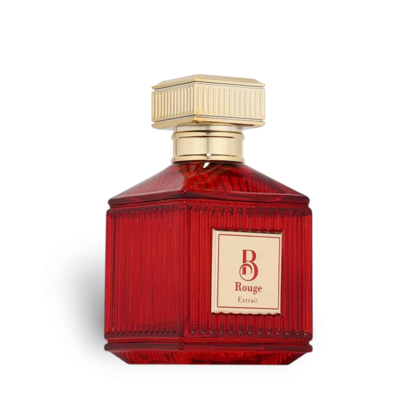 B Rouge 100ml Extrait de Parfum by Fragrance World fragrance packaging front view