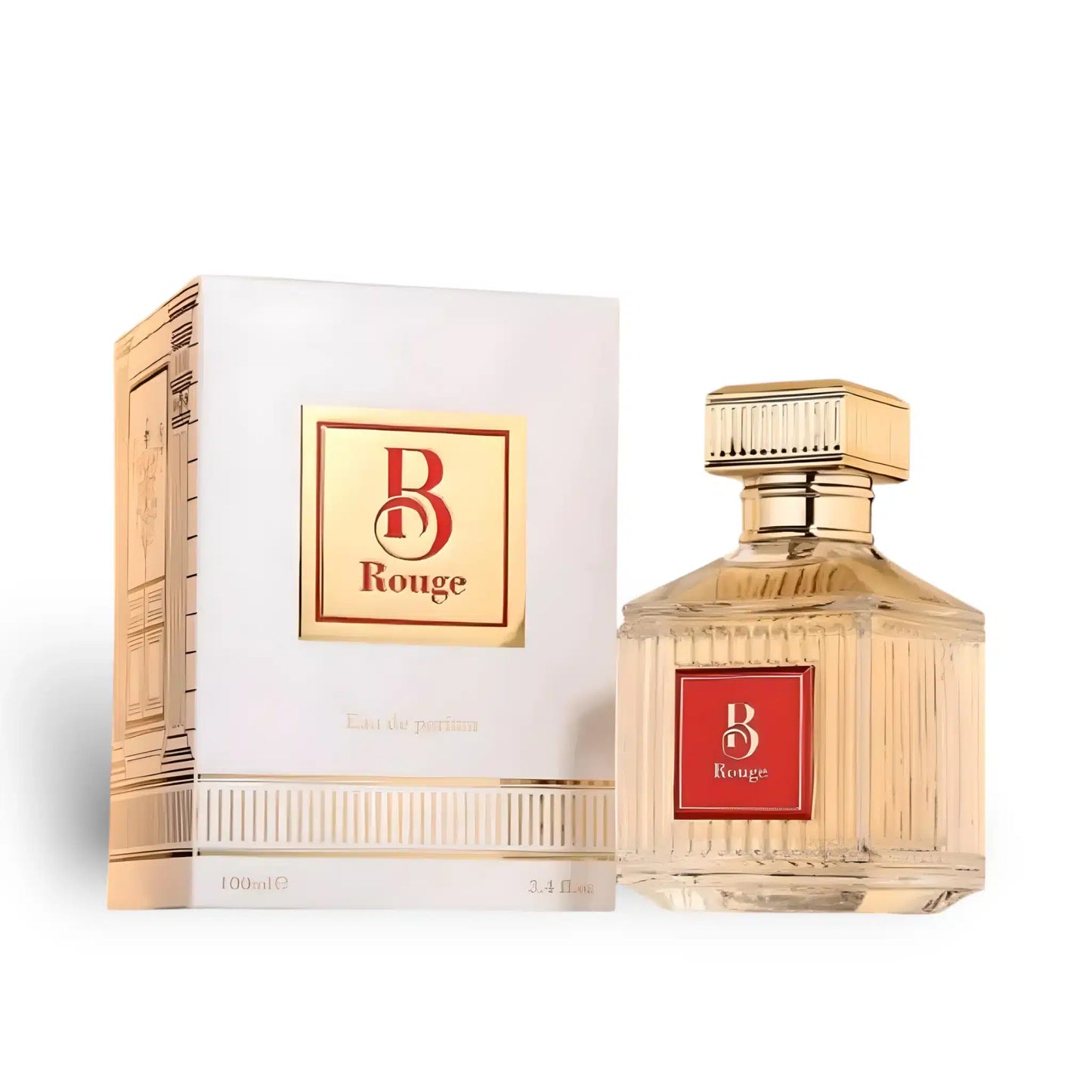 B Rouge 100ml Eau de Parfum by Fragrance World bottle and box