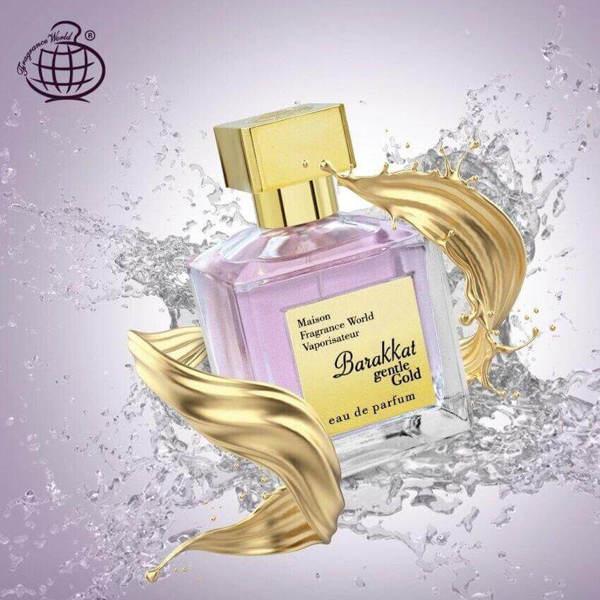 Barakkat Gentle Gold 100ml Eau de Parfum by Fragrance World fragrance packaging front view