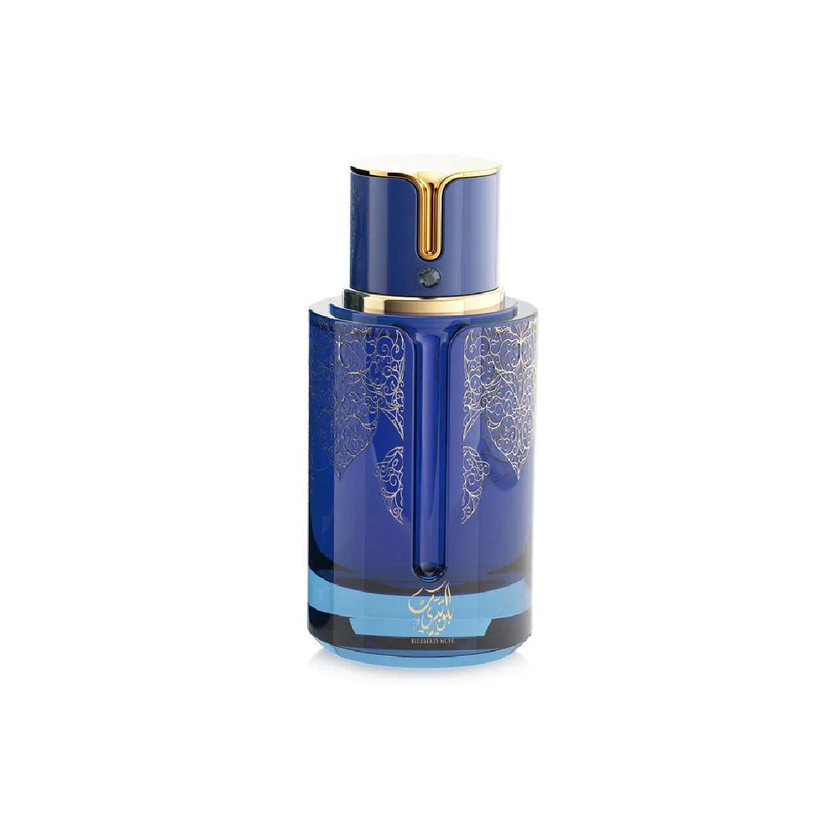 Blueberry Musk 100ml Eau de Parfum by Arabiyat Prestige fragrance packaging front view