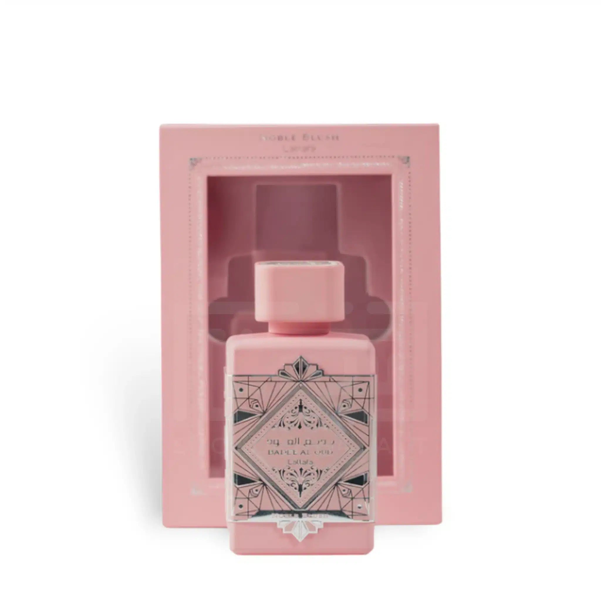 Bade’e Al Oud Noble Blush 100ml Eau de Parfum by Lattafa fragrance packaging front view