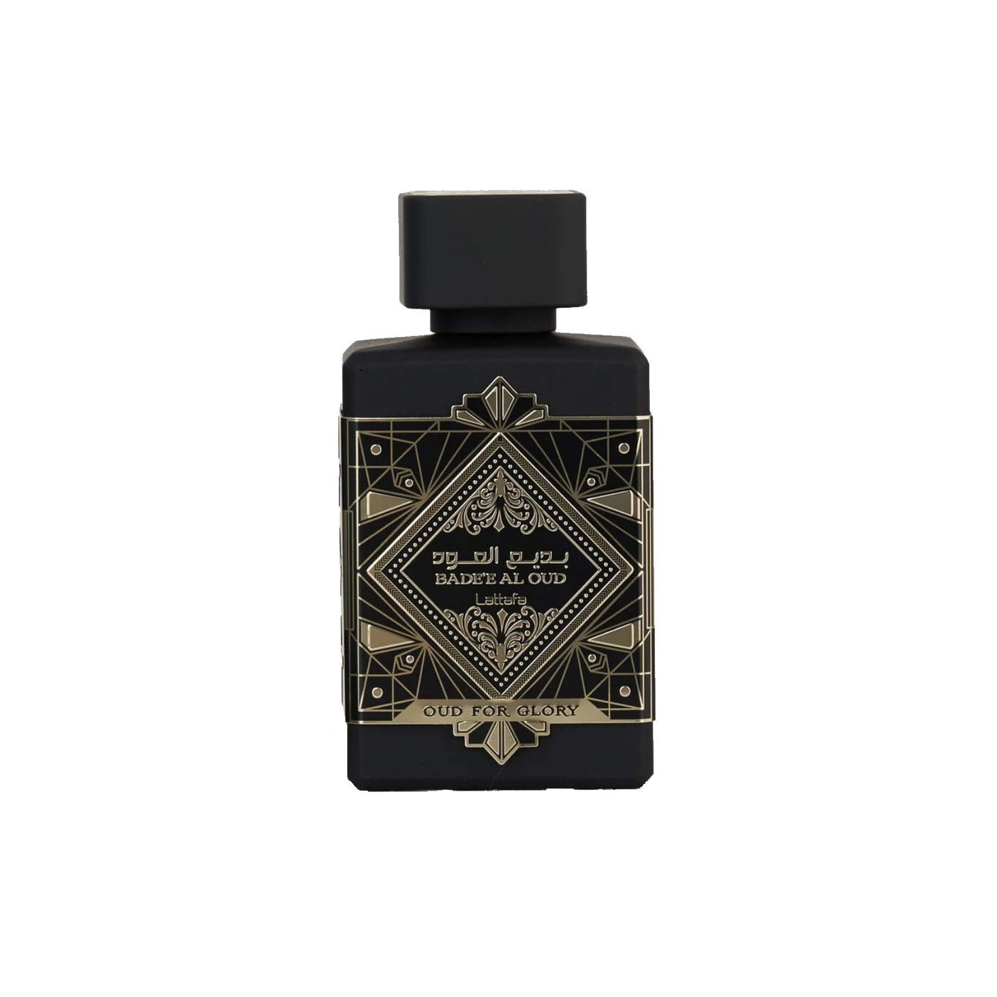 Bade'e Al Oud (Oud for Glory) 100ml Eau de Parfum by Lattafa perfume bottle close up