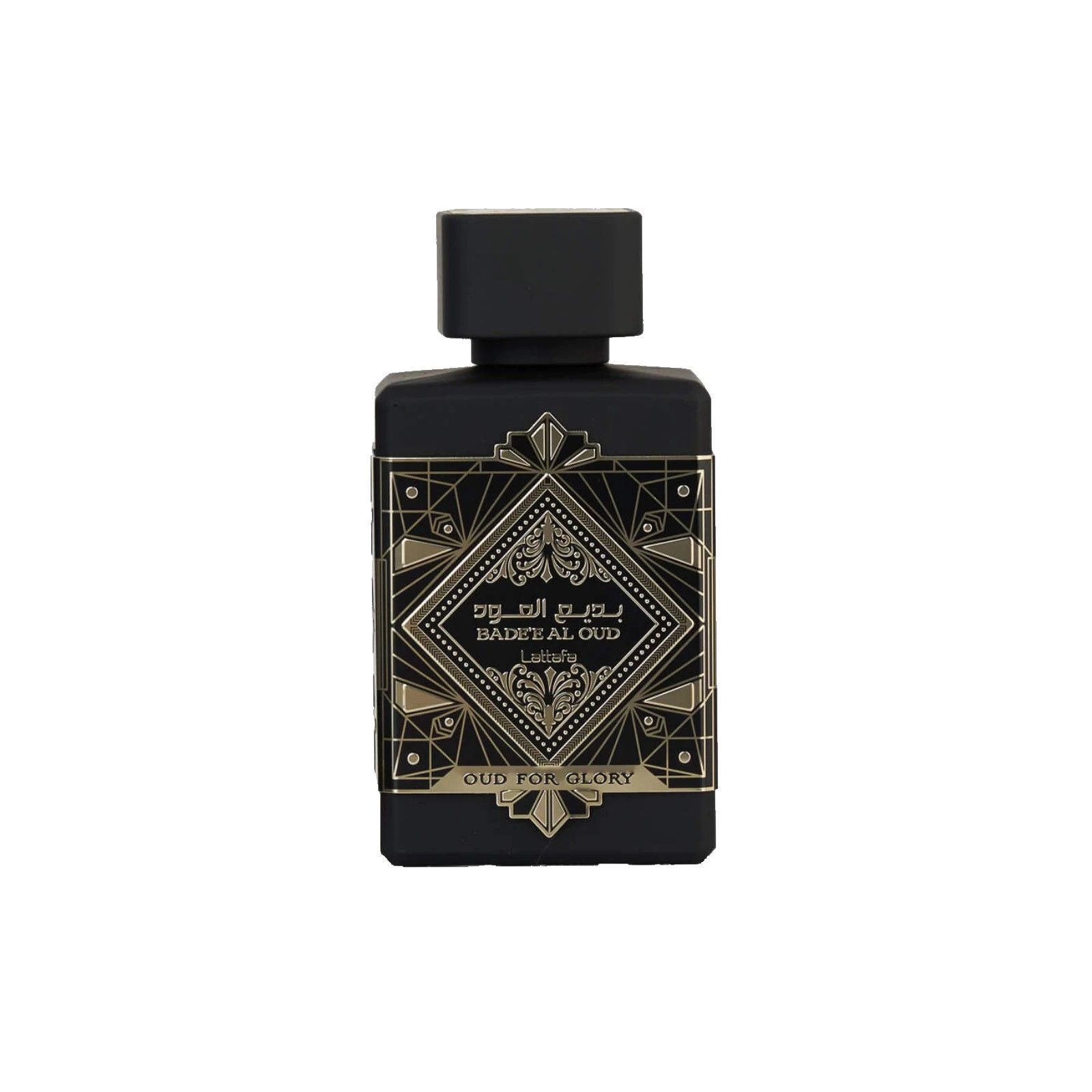 Bade'e Al Oud (Oud for Glory) 100ml Eau de Parfum by Lattafa perfume bottle close up