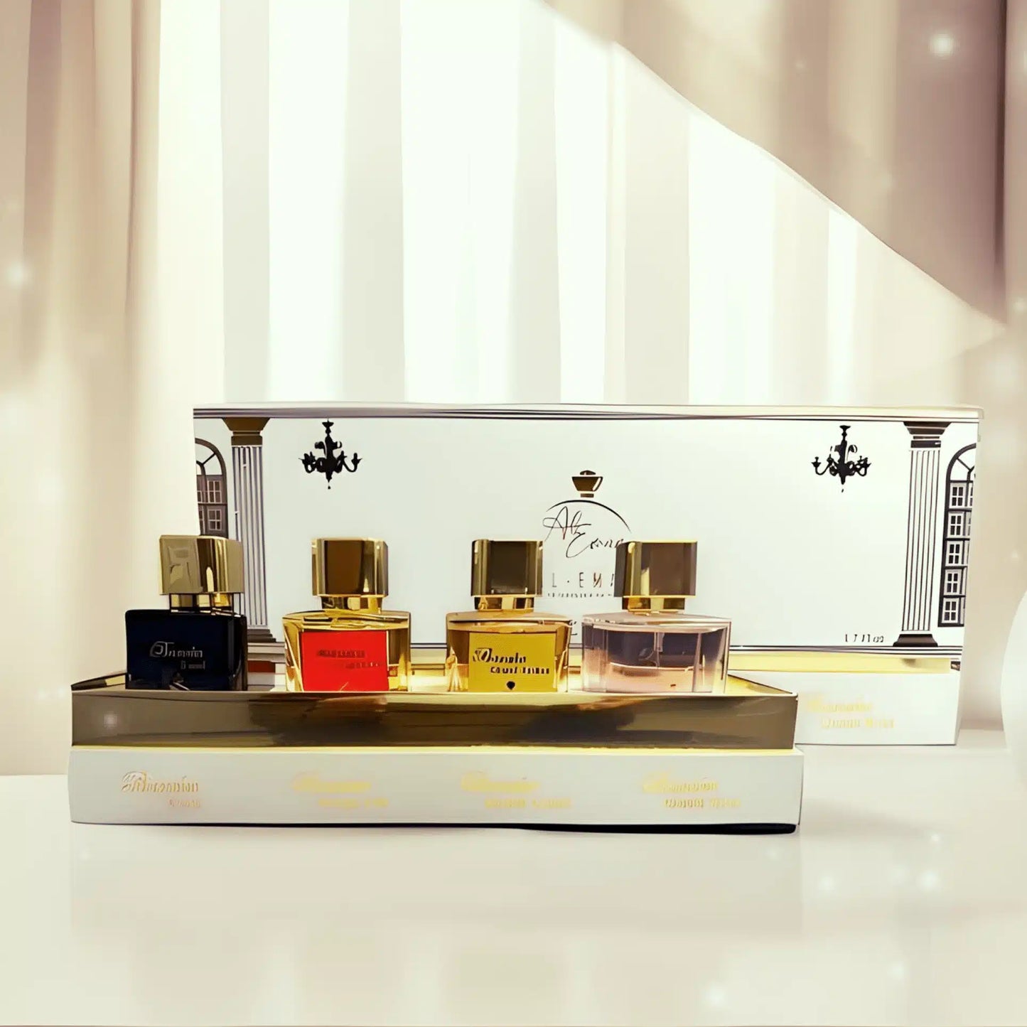 Al-Emam White 4 Piece 50ml Gift Set by Al-Emam perfume bottle close up