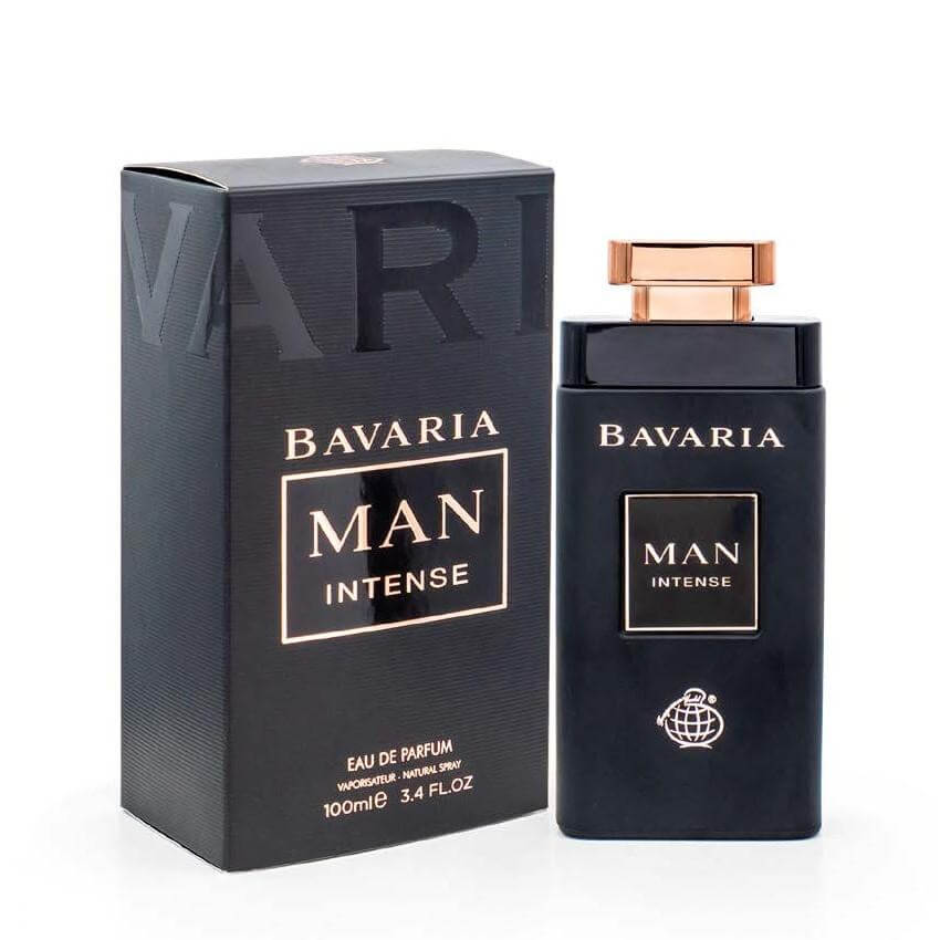 Bavaria Man Intense 100ml Eau de Parfum by Fragrance World bottle and box