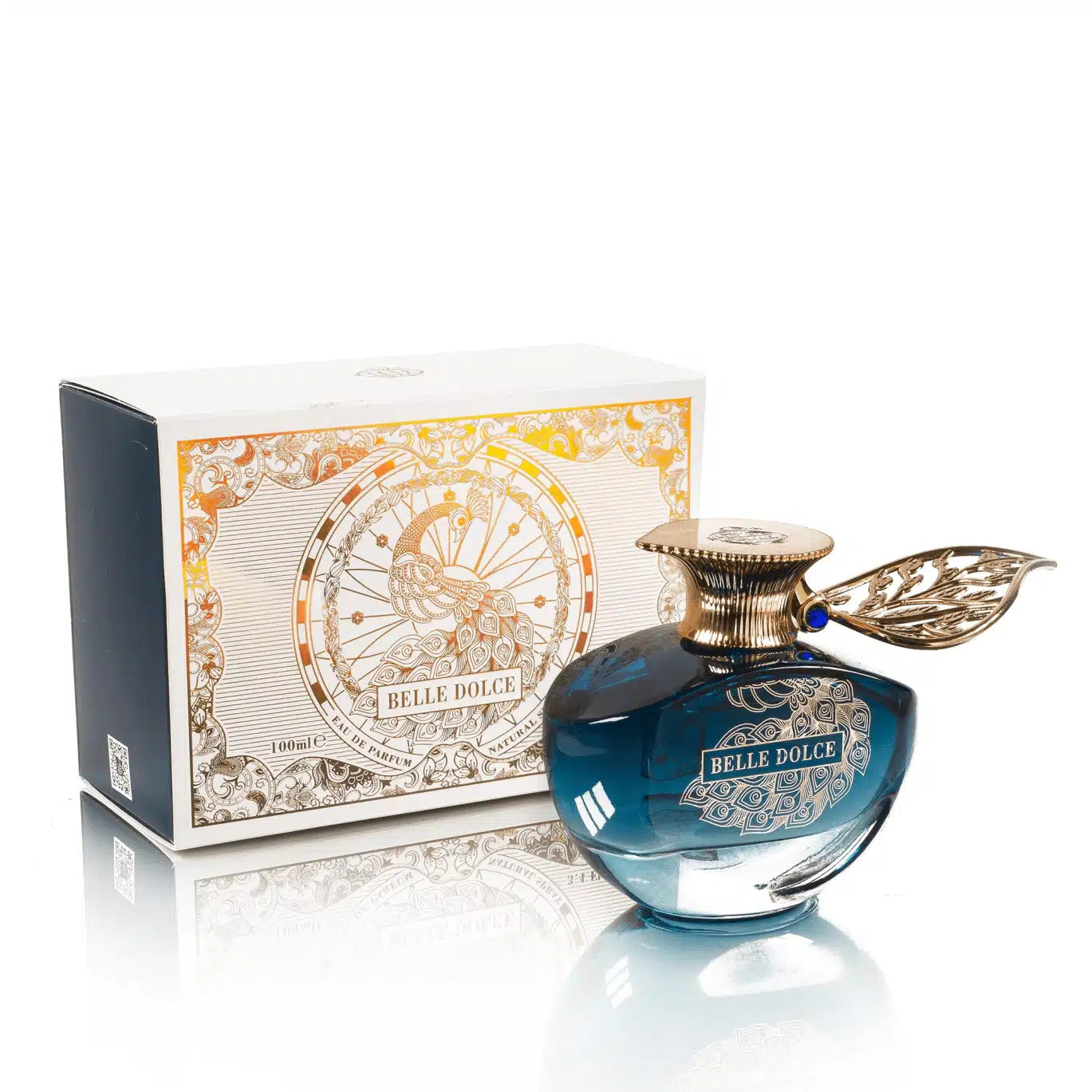 Belle Dolce 100ml Eau de Parfum by Fragrance World bottle and box