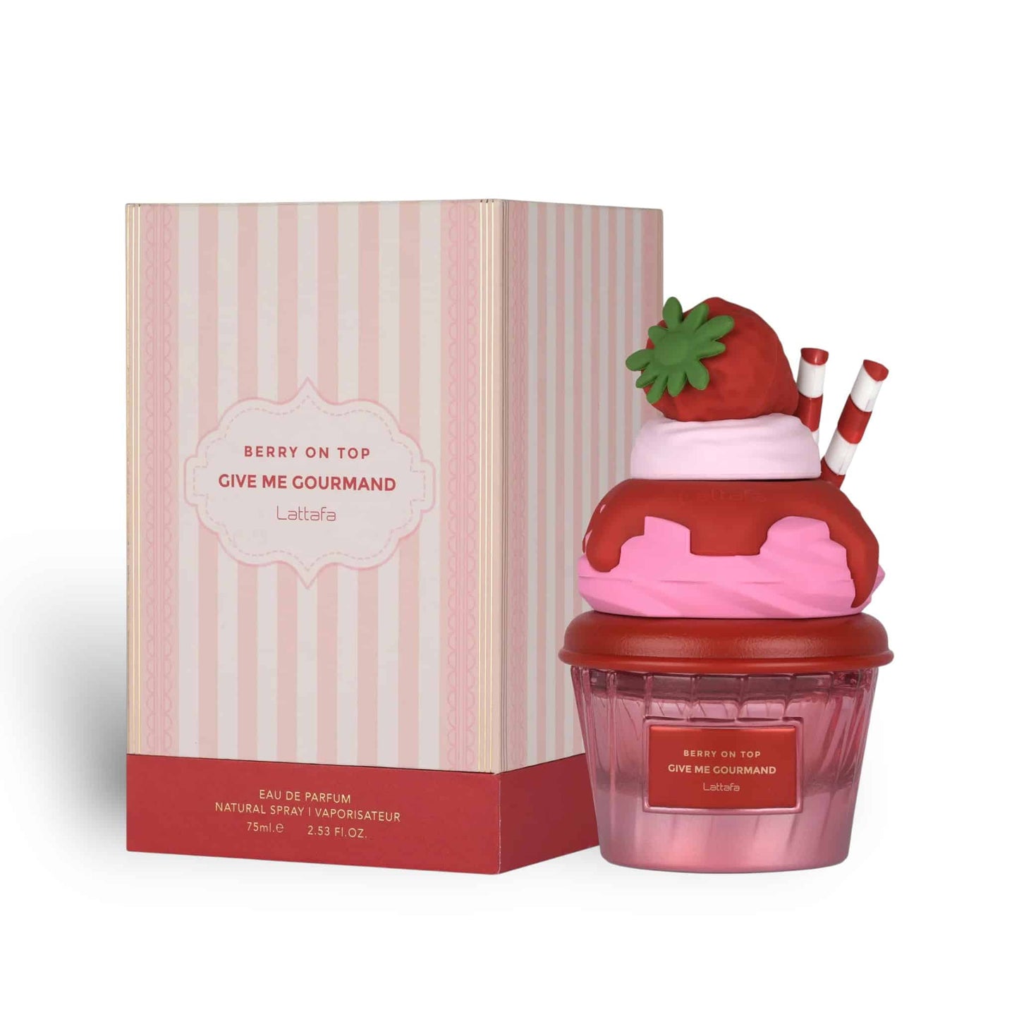 Berry On Top (Give Me Gourmand) 75ml Eau de Parfum by Lattafa bottle and box