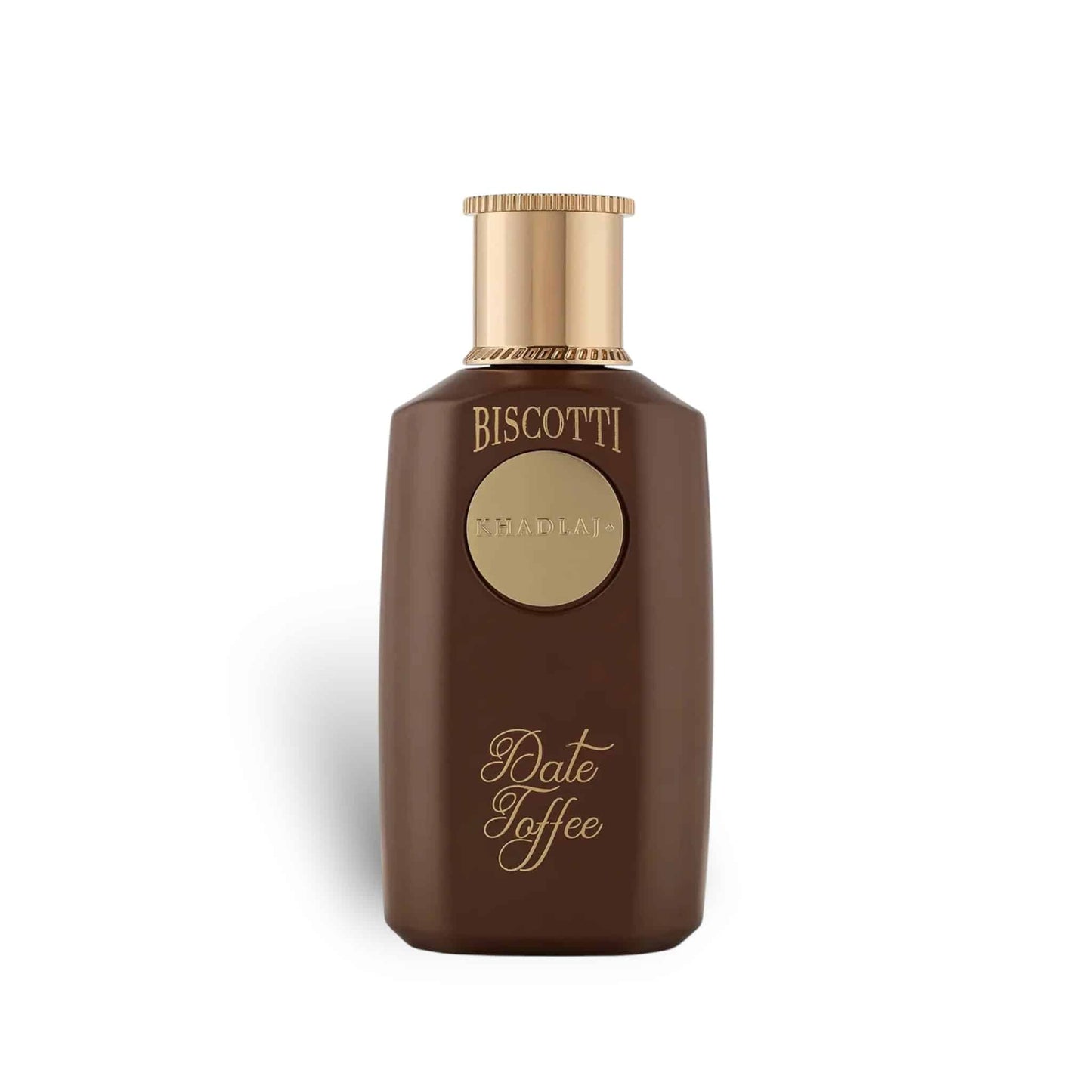 Biscotti Date Toffee 100ml Extrait de Parfum by Khadlaj fragrance packaging front view