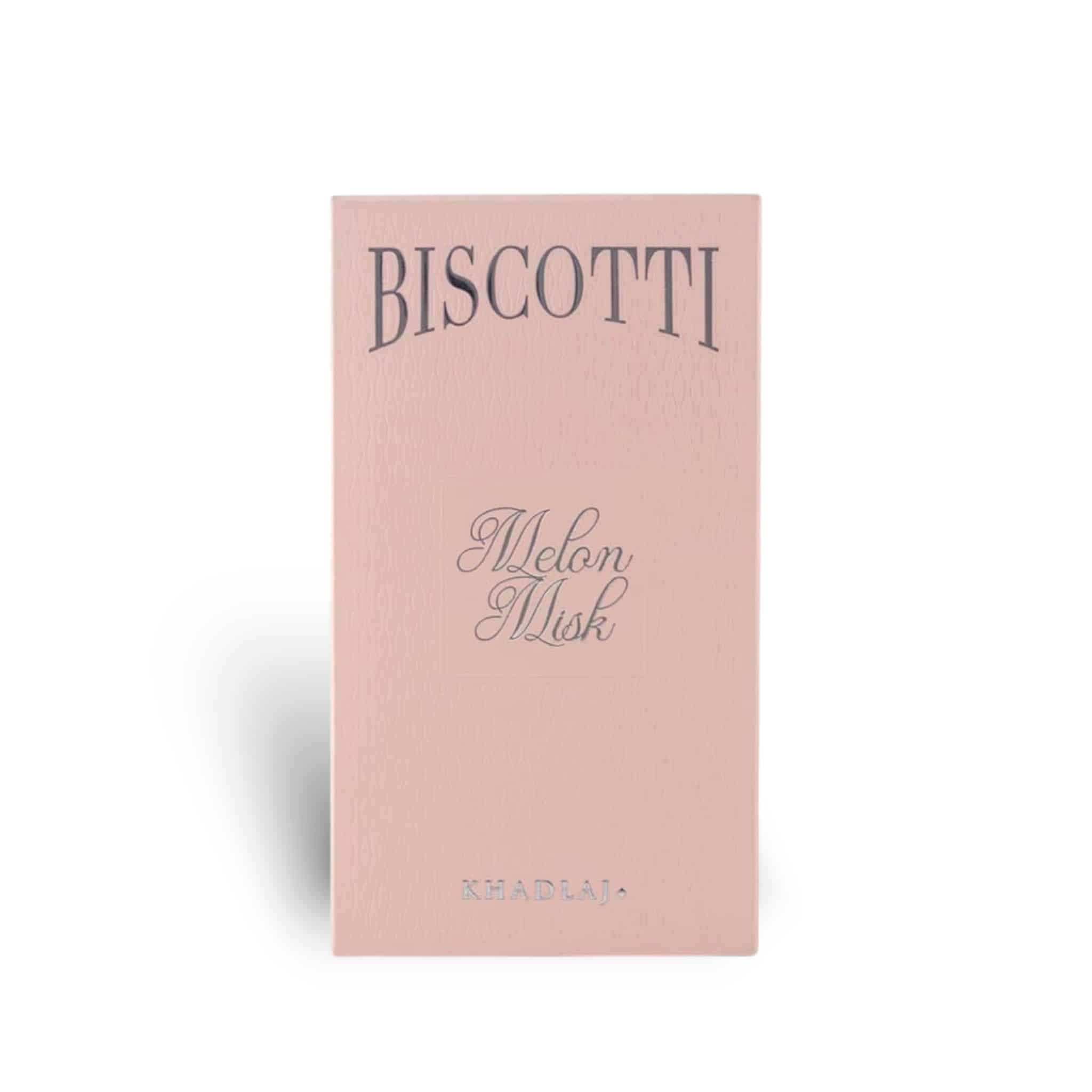 Biscotti Melon Misk 100ml Extrait de Parfum by Khadlaj bottle and box