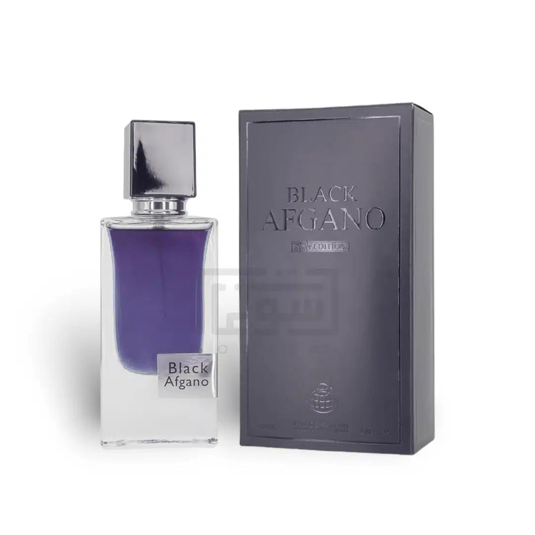 Black Afgano ( Edition) 60ml Bukhoor Incense by Fragrance World bottle and box