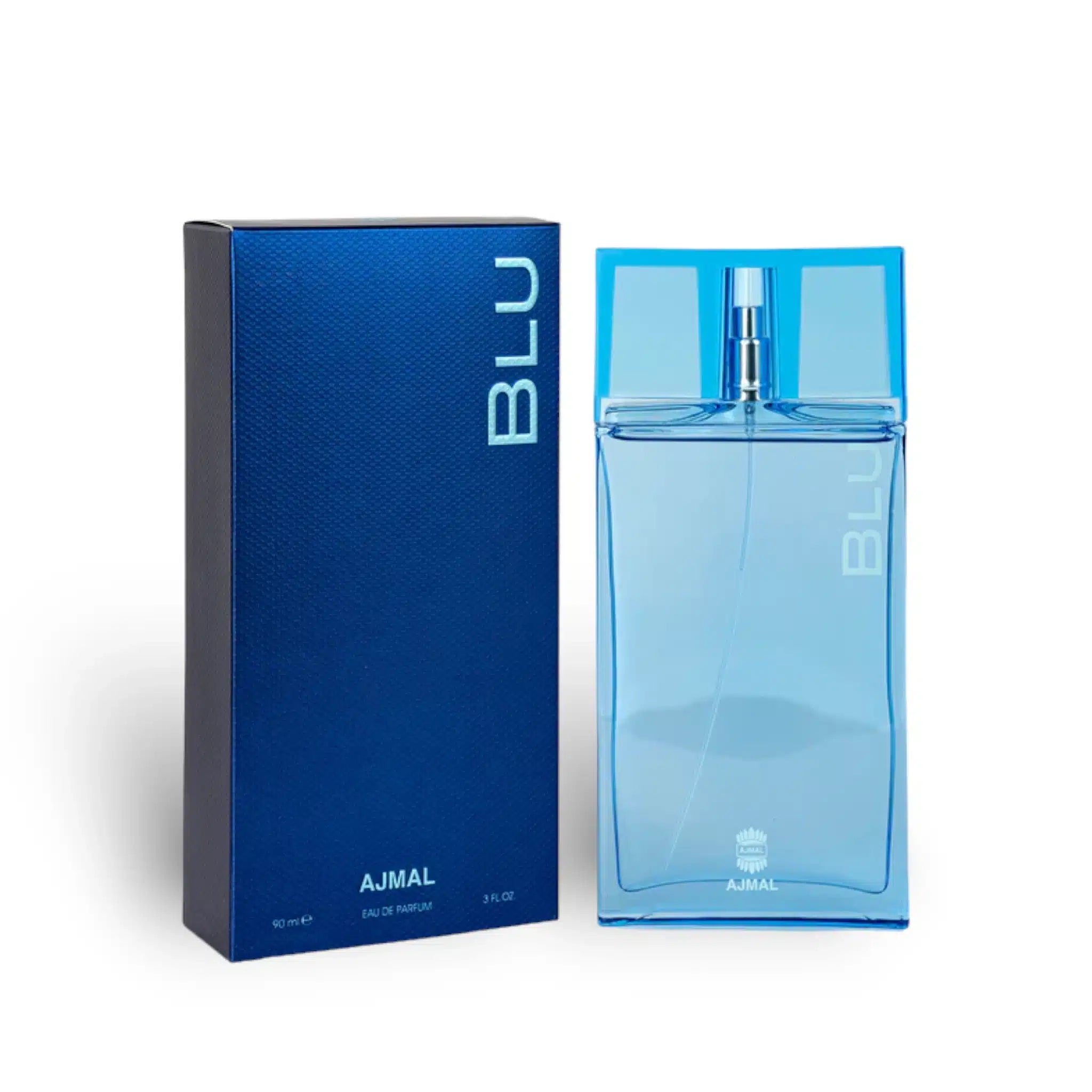 Blu 90ml Eau de Parfum by Ajmal bottle and box