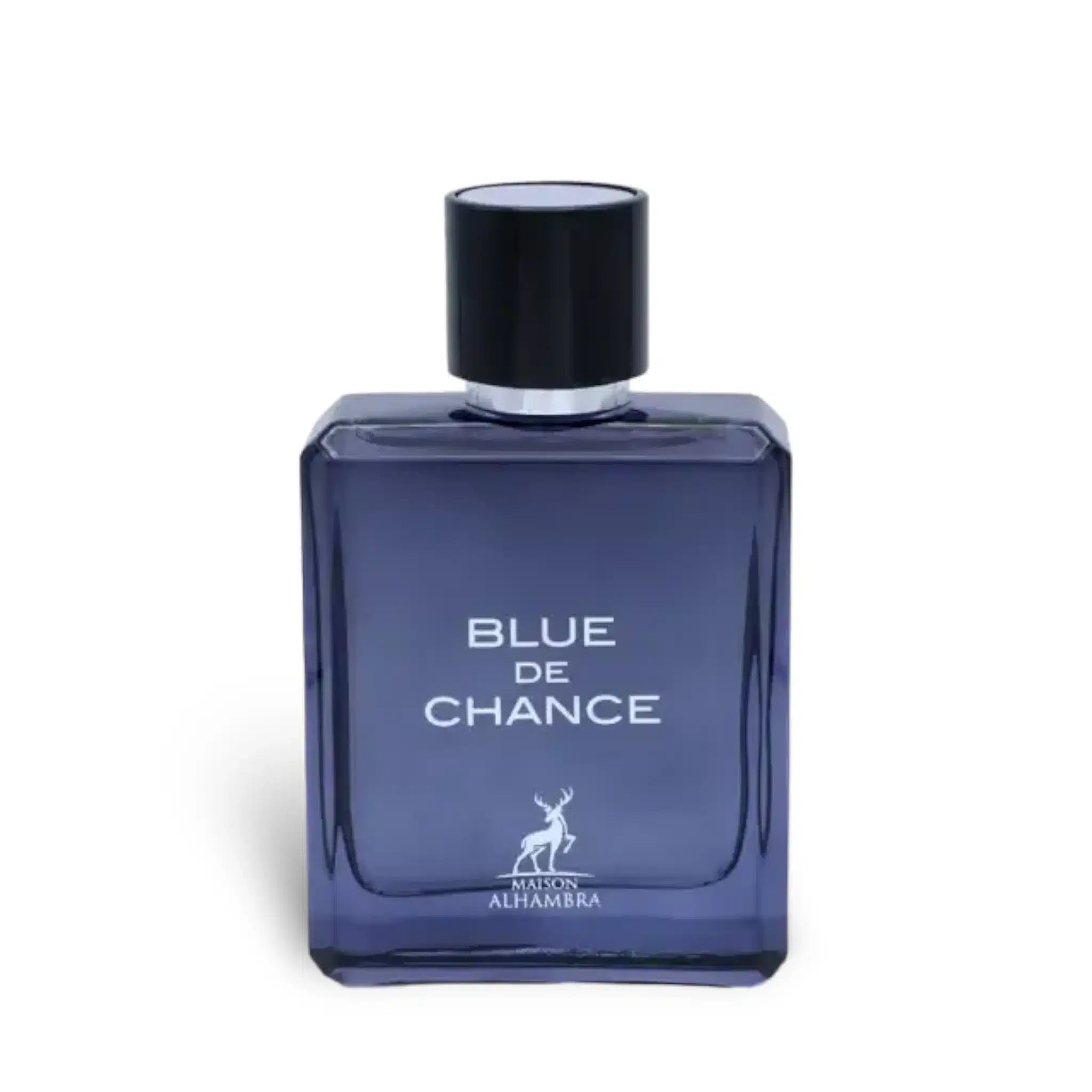 Blue De Chance 100ml Eau de Parfum by Maison Alhambra fragrance packaging front view