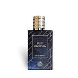 Blue Magician 100ml Eau de Parfum by Fragrance World fragrance packaging front view