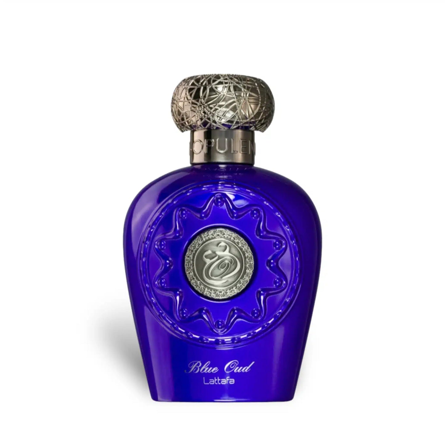 Blue Oud 100ml Eau de Parfum by Lattafa fragrance packaging front view