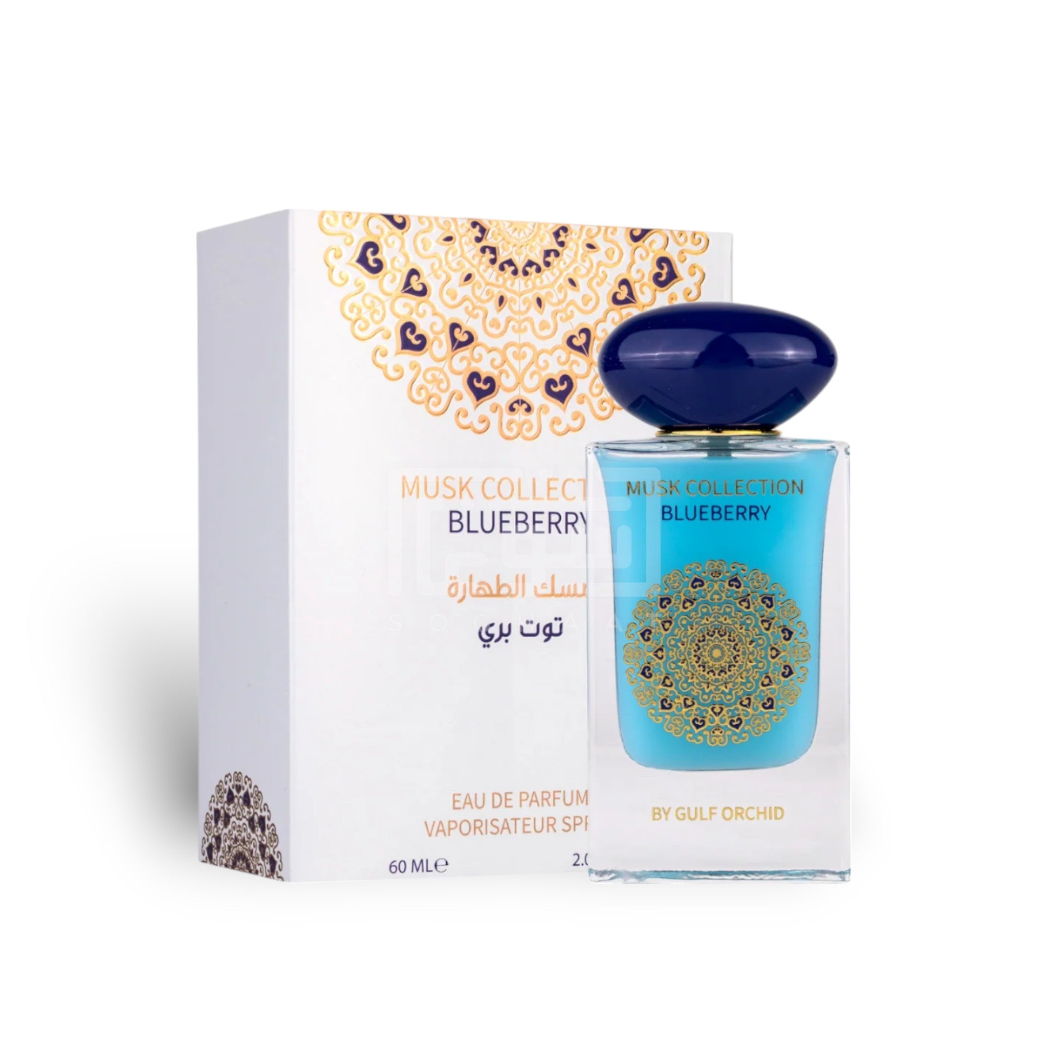 Blueberry (Musk Collection) 60ml Eau de Parfum by Gulf Orchid bottle and box