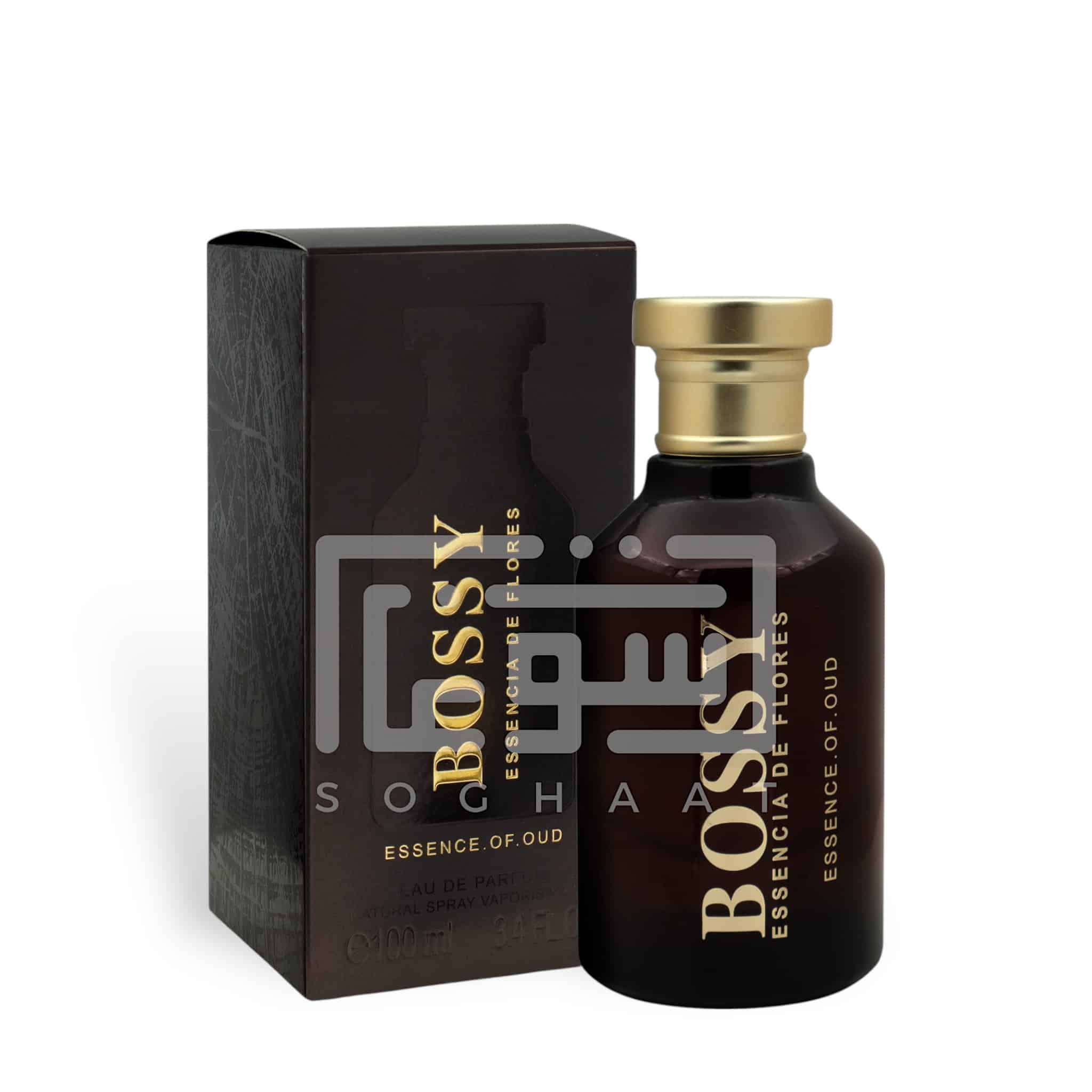 Bossy 100ml Eau de Parfum by Essencia De Flores bottle and box