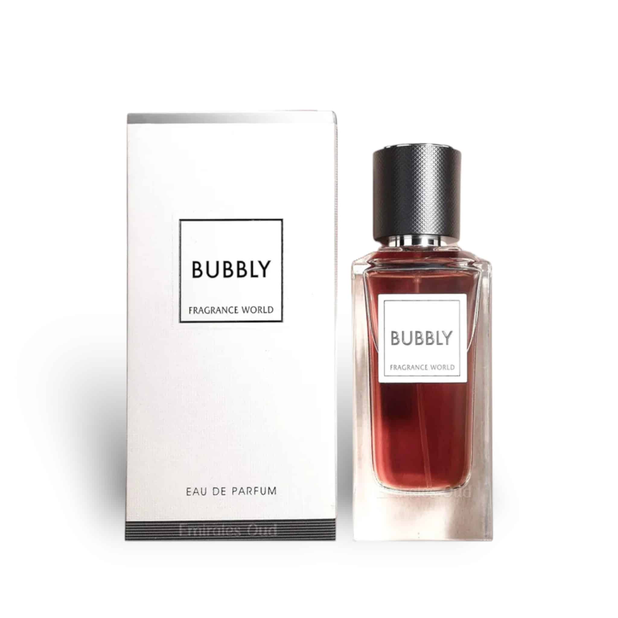 Bubbly 100ml Eau de Parfum by Fragrance World perfume bottle close up