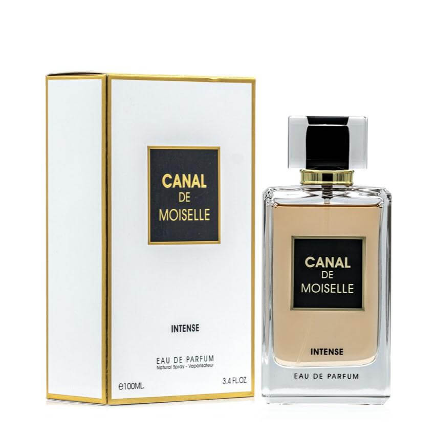 Canal De Moiselle Intense 100ml Eau de Parfum by Fragrance World bottle and box