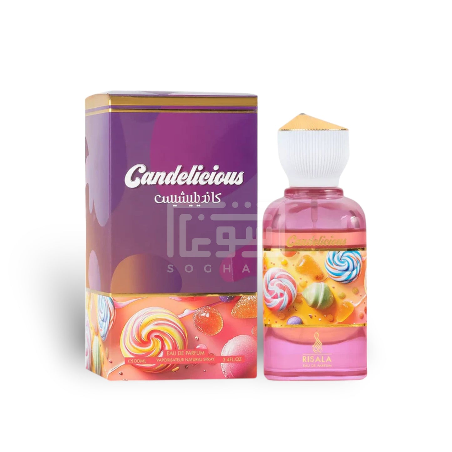 Candelicious 100ml Eau de Parfum by Risala fragrance bottle