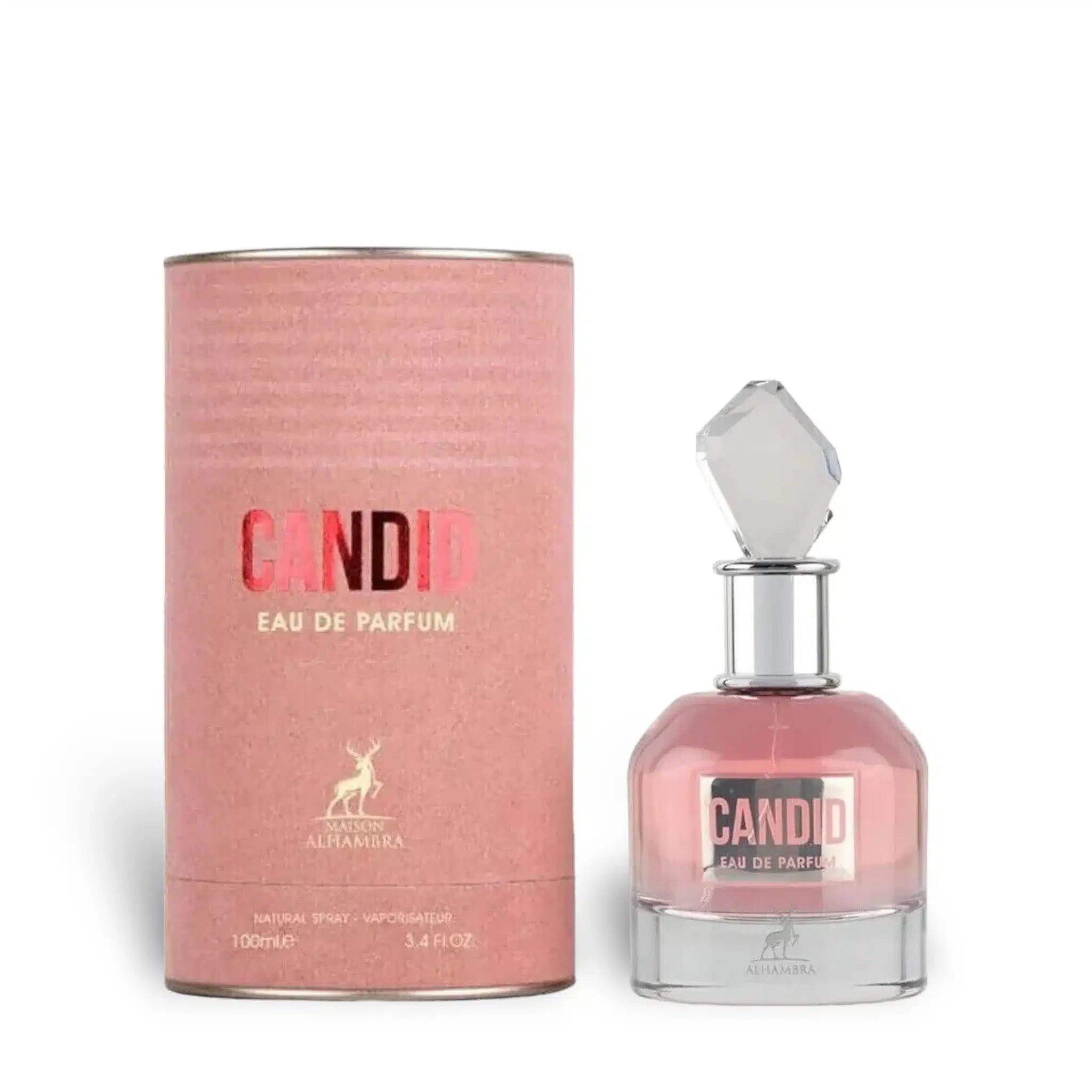Candid 100ml Eau de Parfum by Maison Alhambra bottle and box