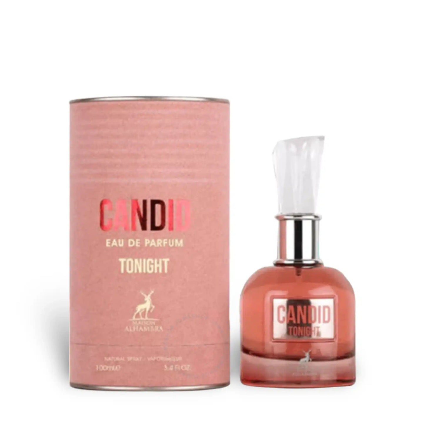 Candid Tonight 100ml Eau de Parfum by Maison Alhambra bottle and box