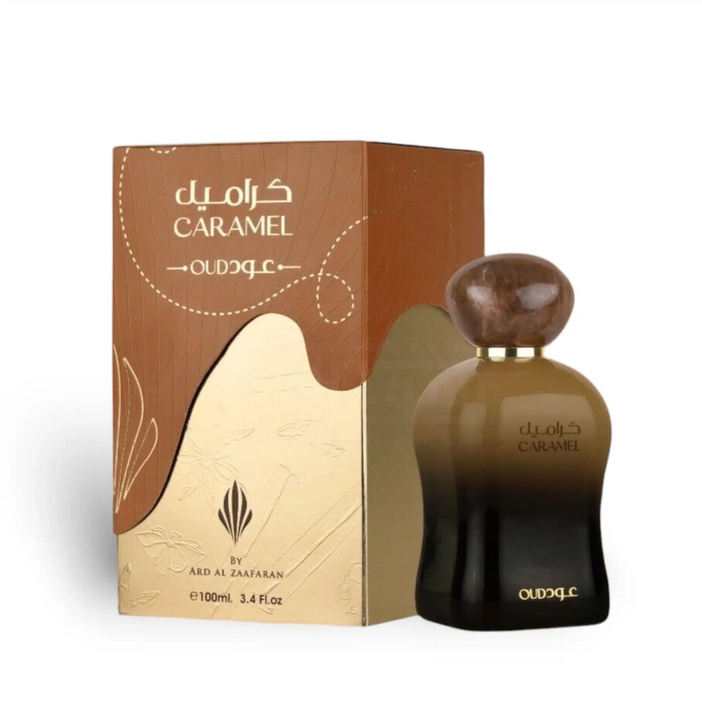 Caramel Oud 100ml Eau de Parfum by Ard Al Zaafaran bottle and box