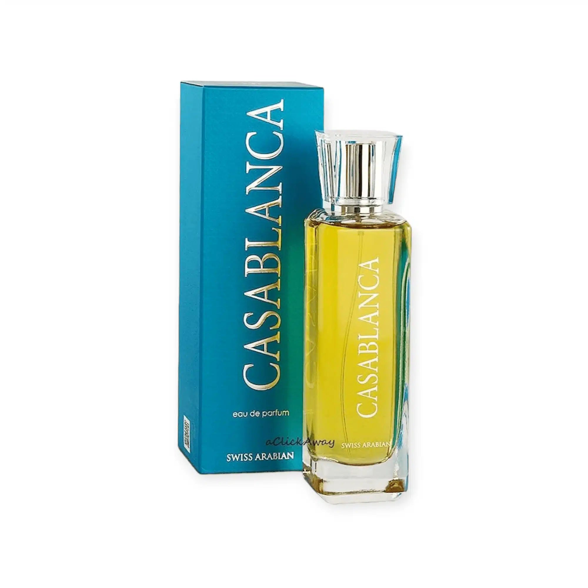 Casablanca 100ml Eau de Parfum by Swiss Arabian bottle and box