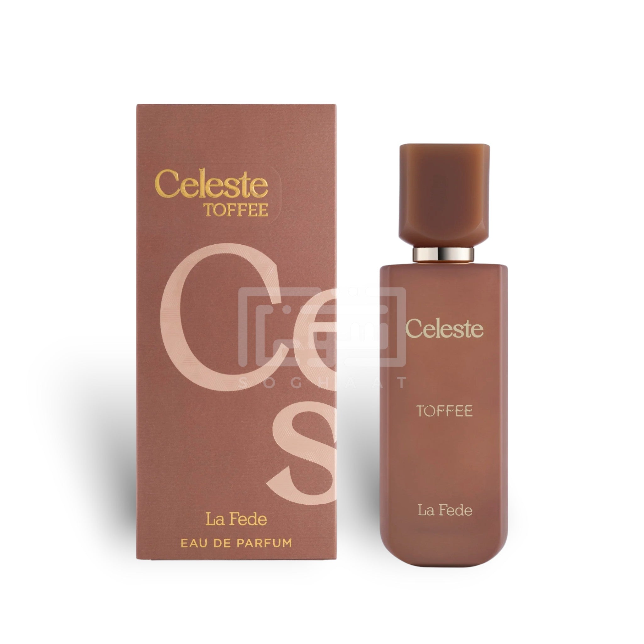 Celeste Toffee 100ml Eau de Parfum by Khadlaj bottle and box