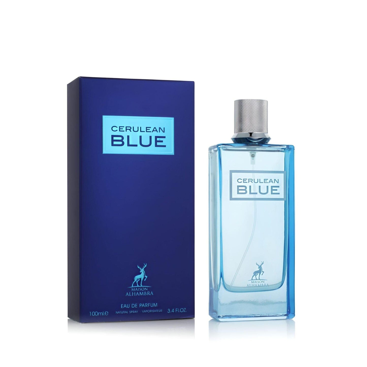 Cerulean Blue 100ml Eau de Parfum by Maison Alhambra perfume bottle close up