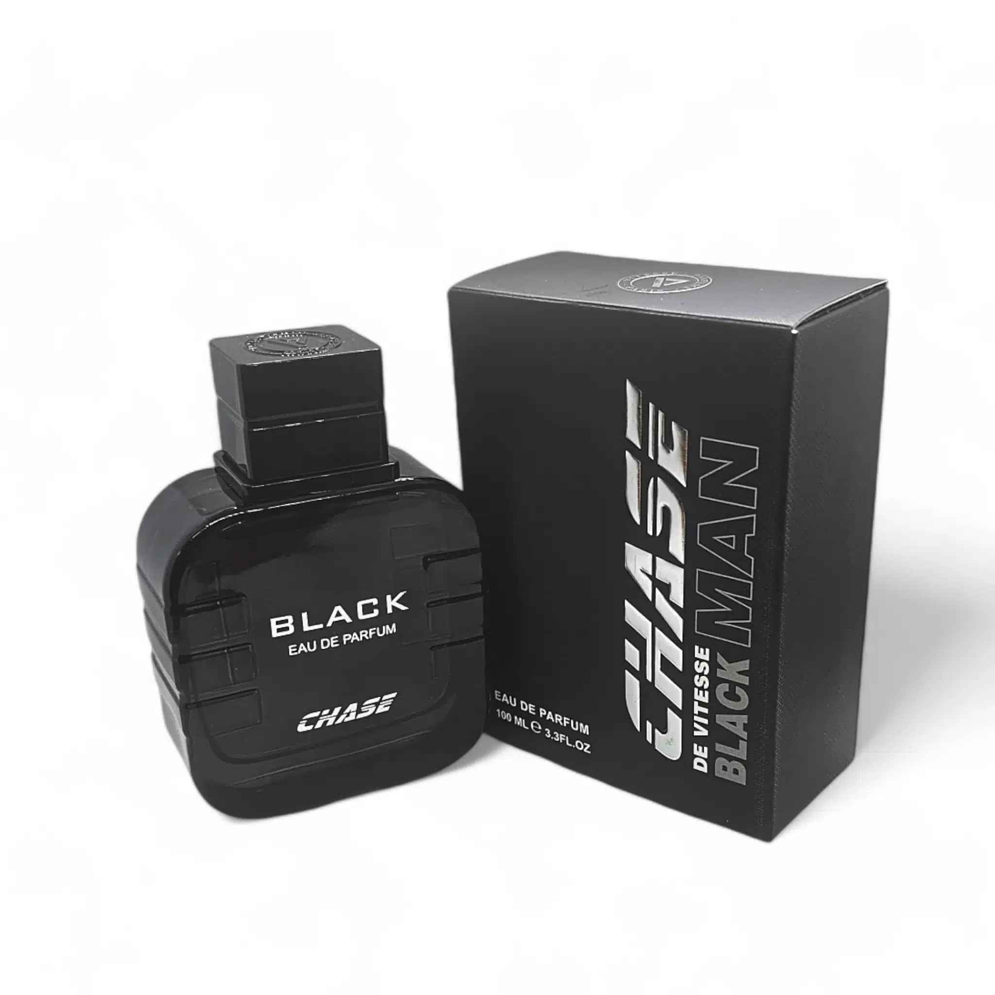 Chase Black 100ml Eau de Parfum by Vitesse Parfums fragrance bottle
