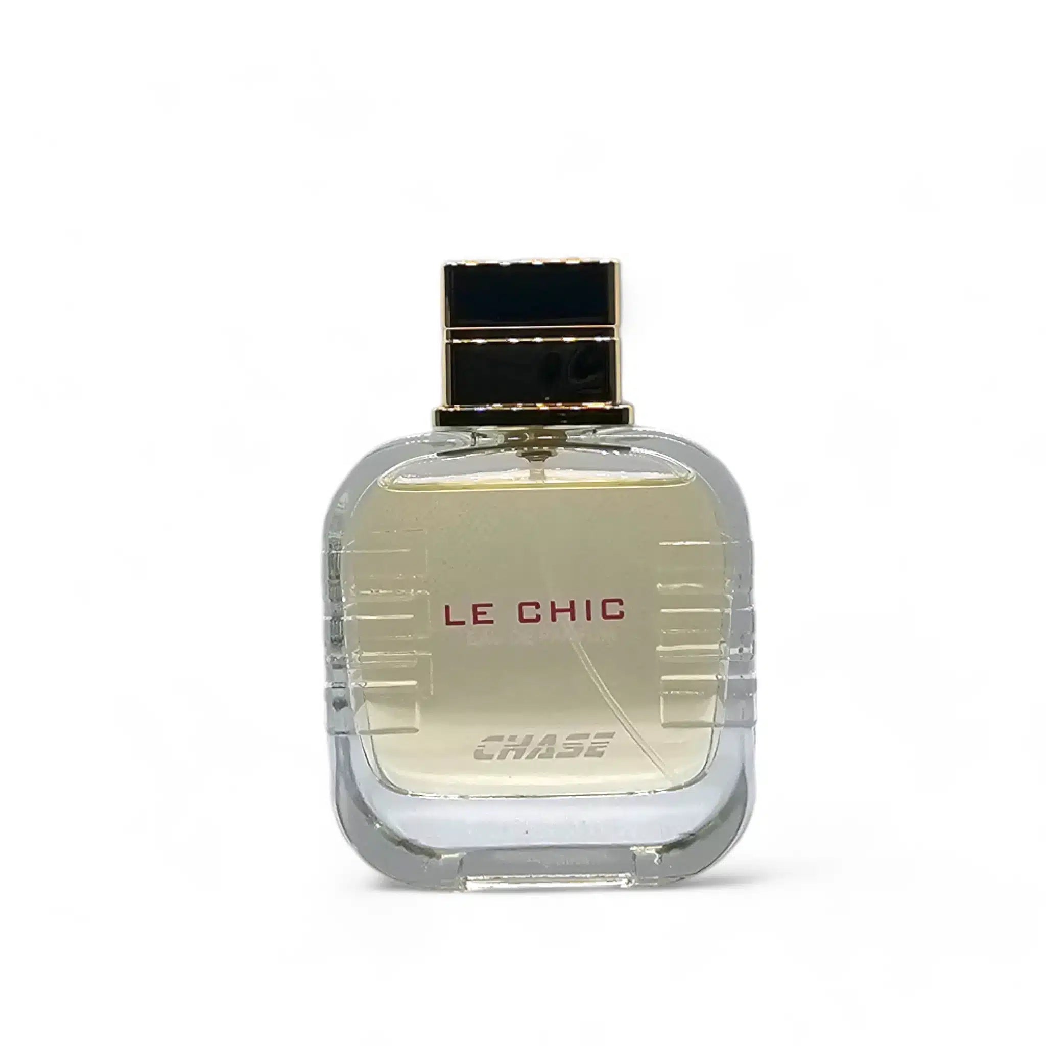 Chase Le Chic 100ml Eau de Parfum by Vitesse Parfums perfume bottle close up
